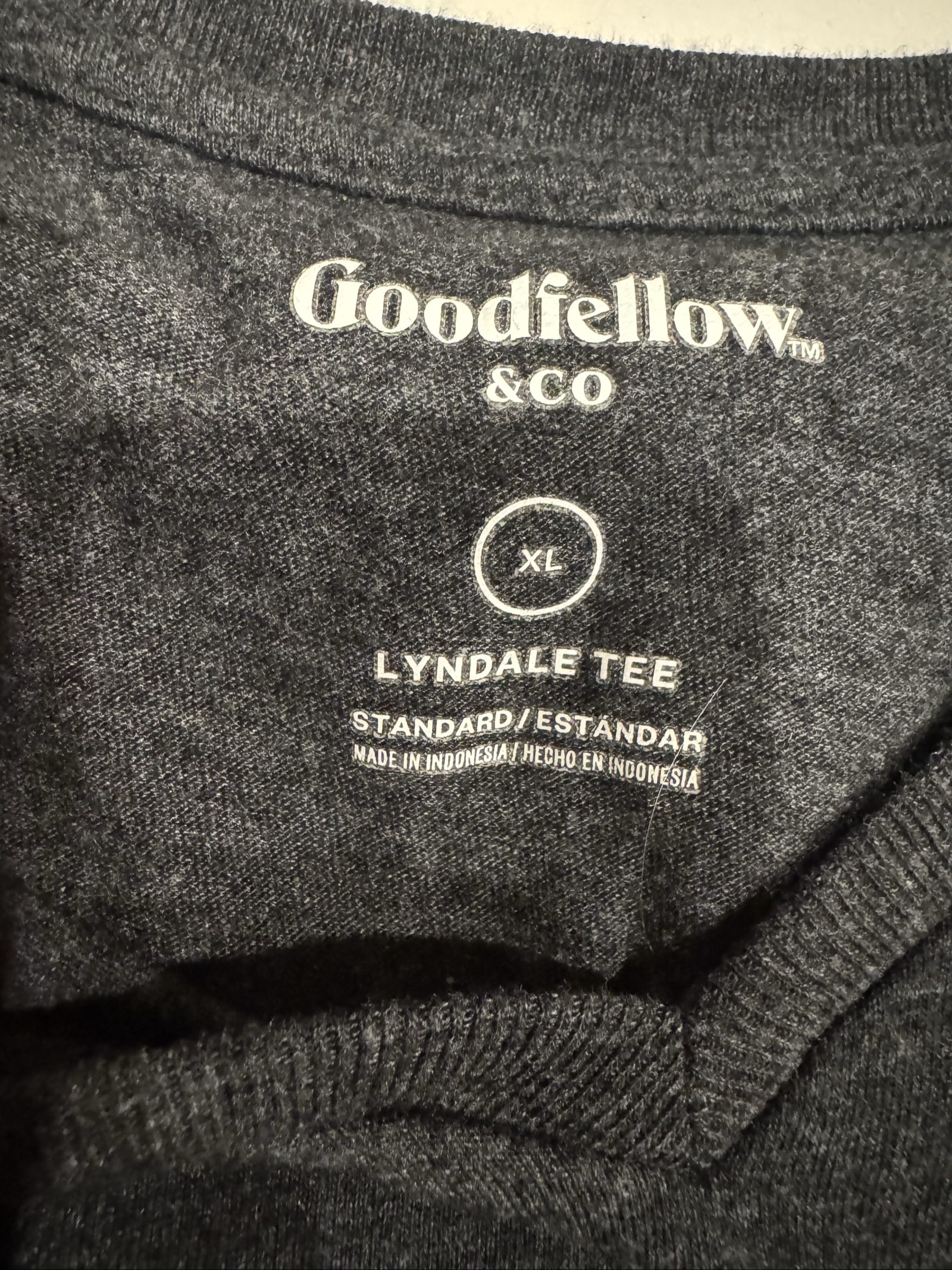 Men’s Goodfellow & Co V-Neck Shirt - Charcoal Gray - XL image 3