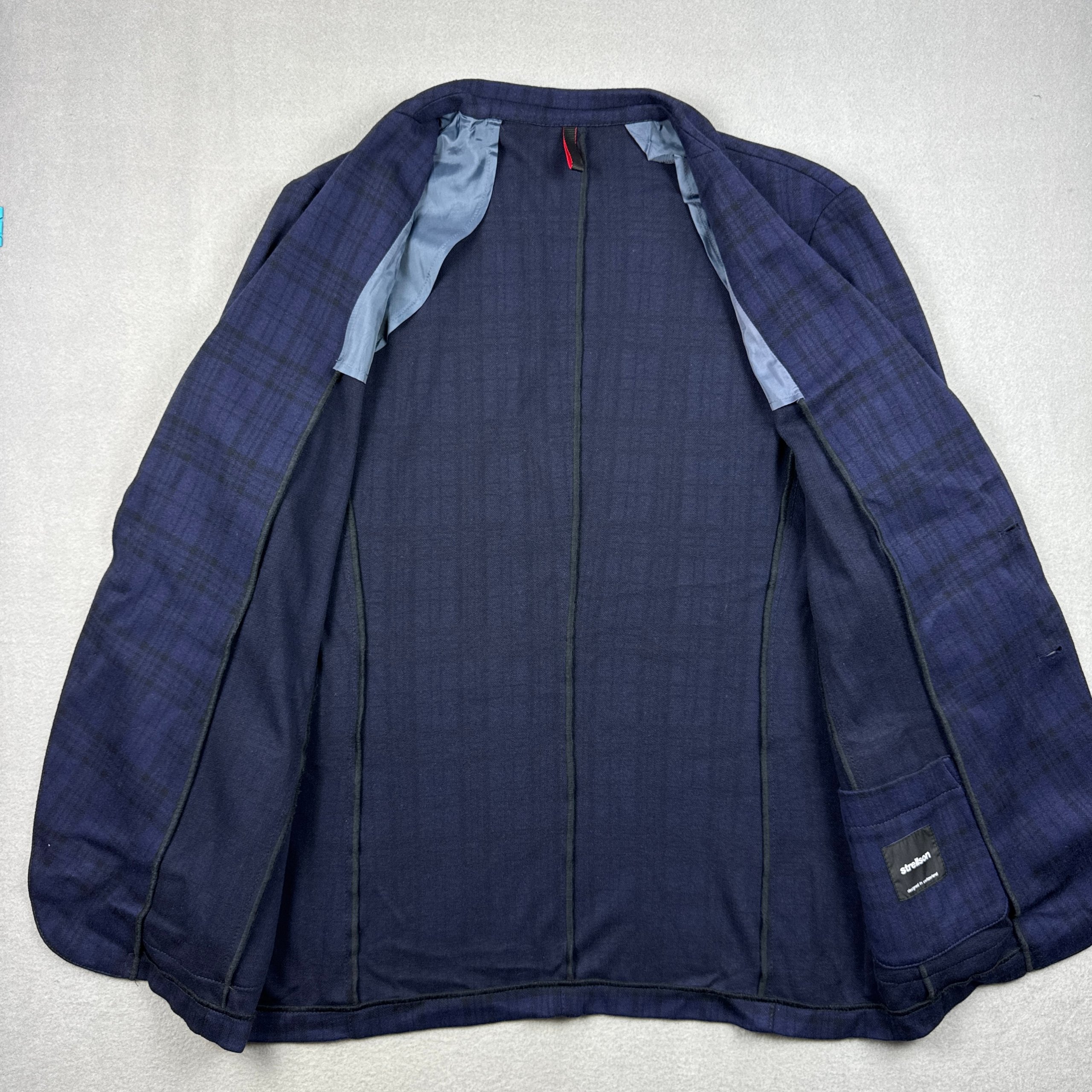 Men`s Strellson Navy & Black Checked Slim Fit Blazer Size 50 / M image 5