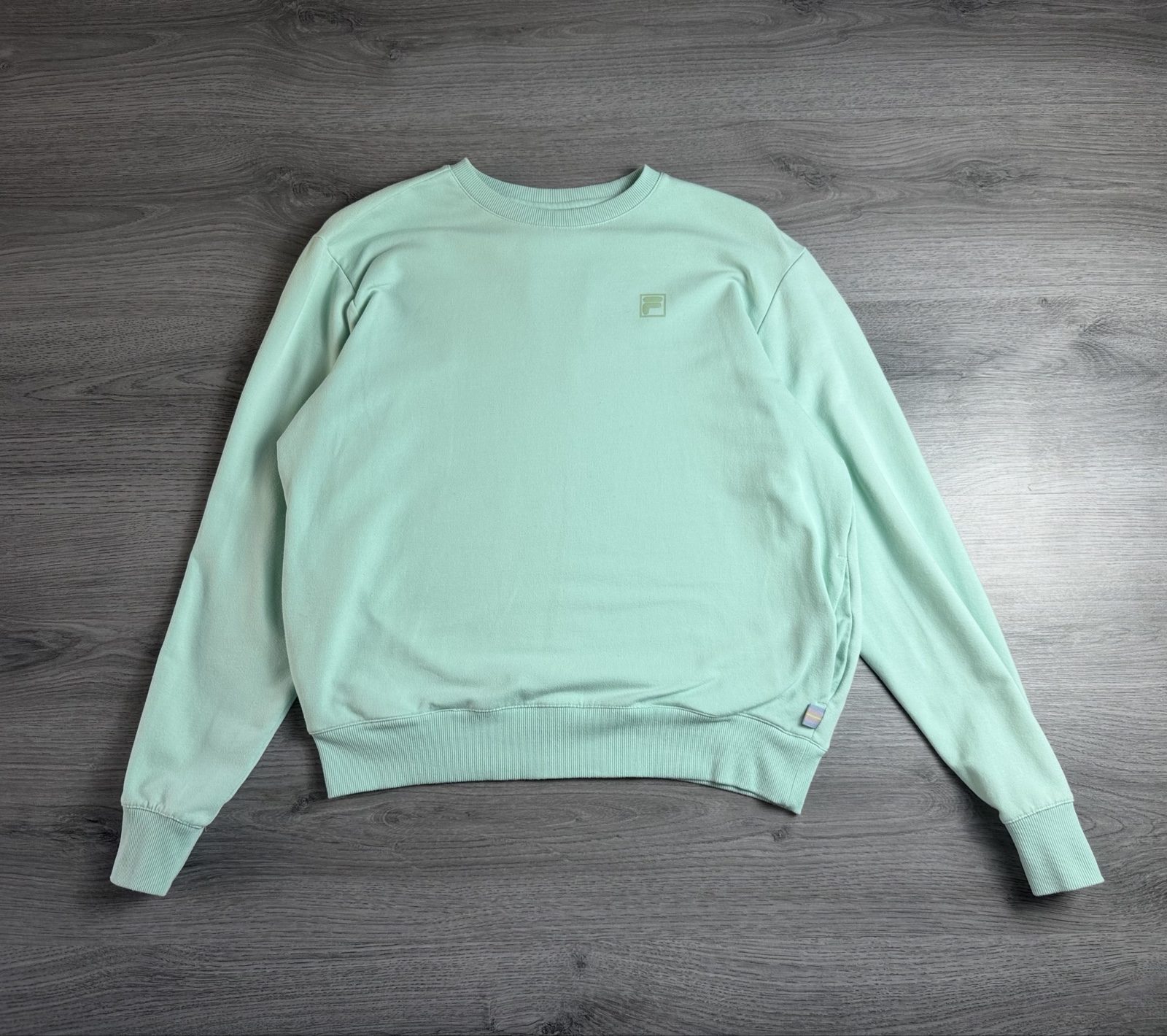 Fila Mint Green Crewneck Sweatshirt Large Cotton (01702)