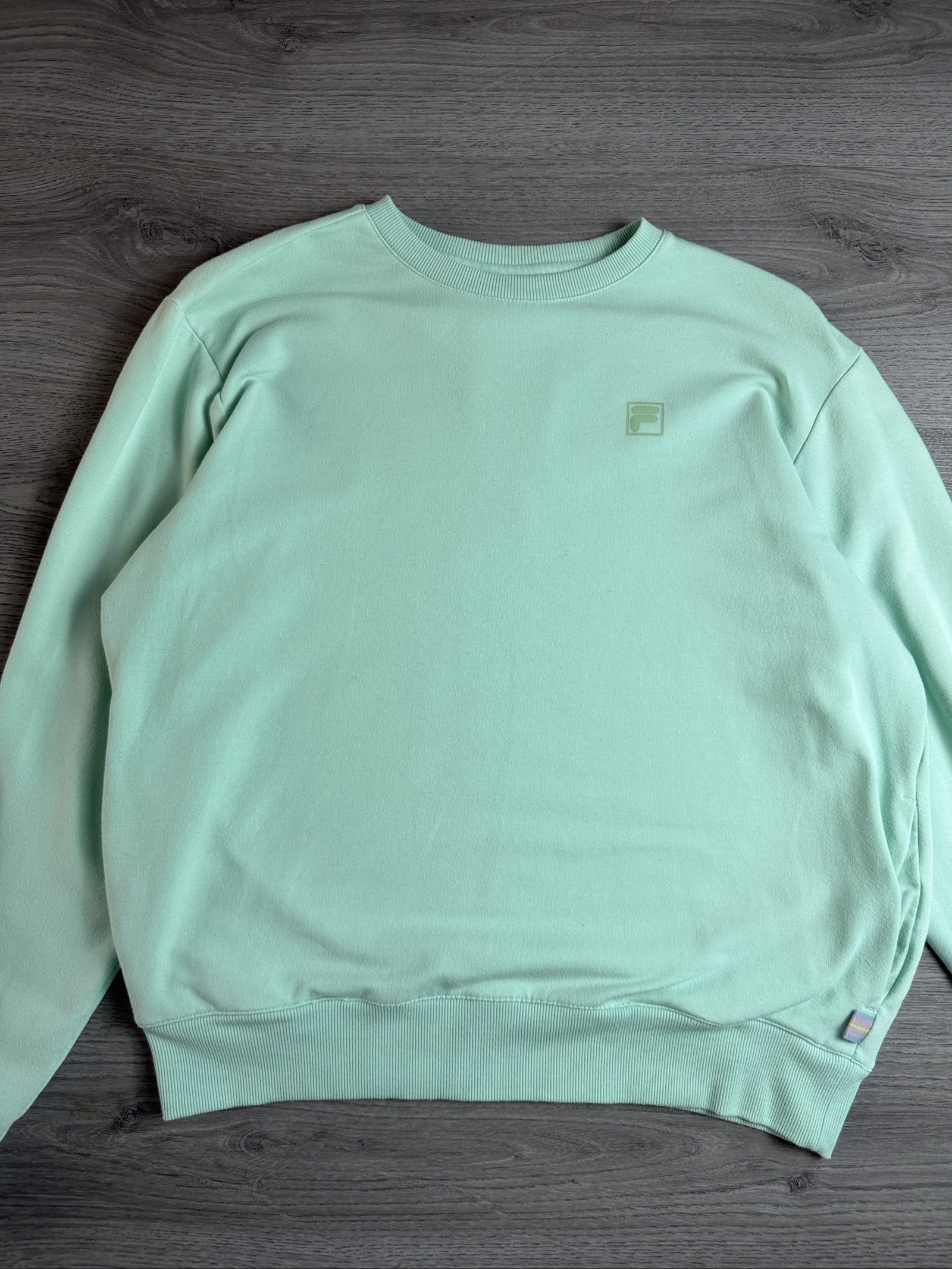 Fila Mint Green Crewneck Sweatshirt Large Cotton (01702) image 2