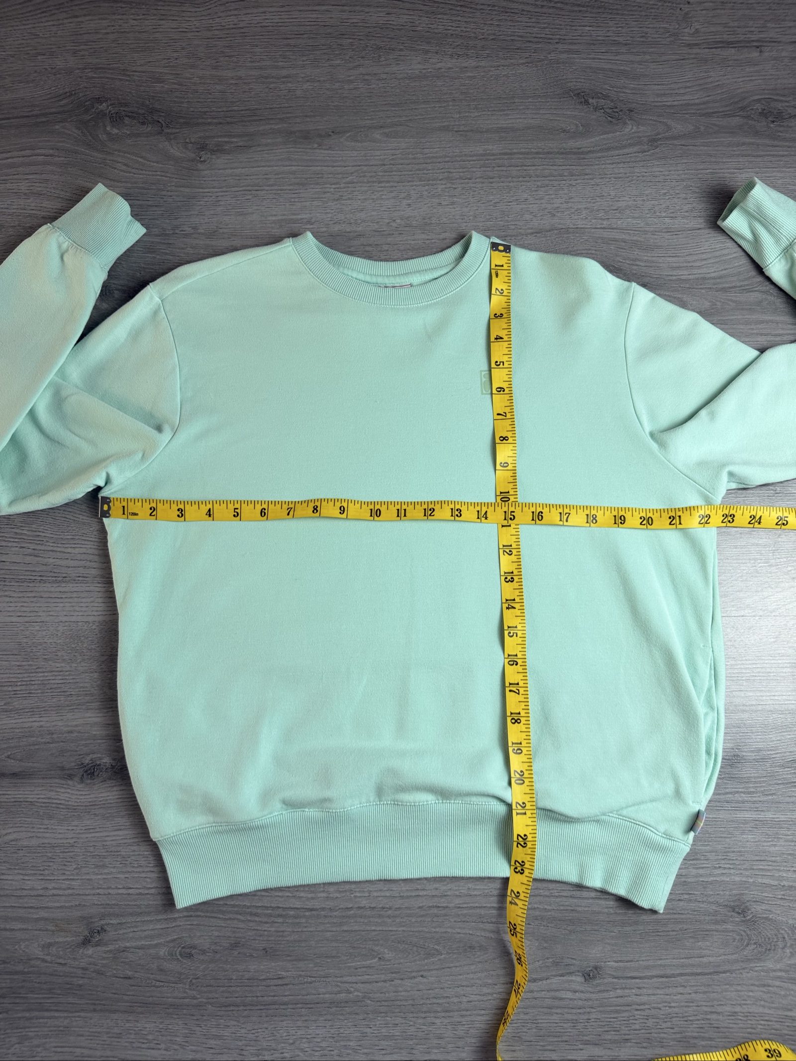 Fila Mint Green Crewneck Sweatshirt Large Cotton (01702) image 3