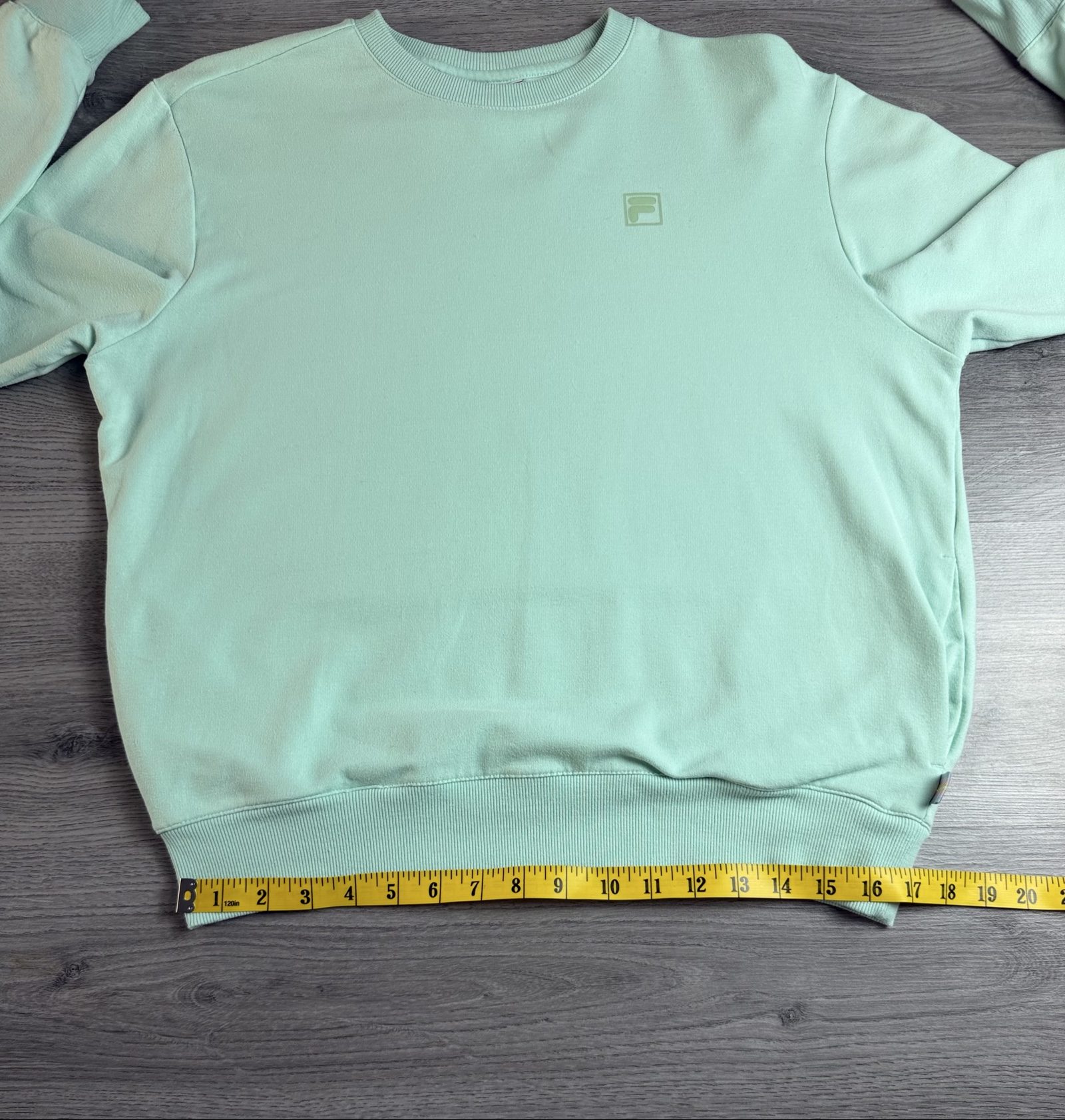 Fila Mint Green Crewneck Sweatshirt Large Cotton (01702) image 4