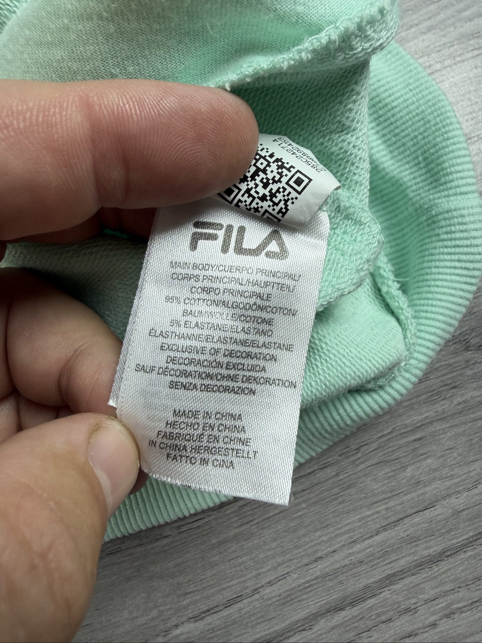 Fila Mint Green Crewneck Sweatshirt Large Cotton (01702) image 6