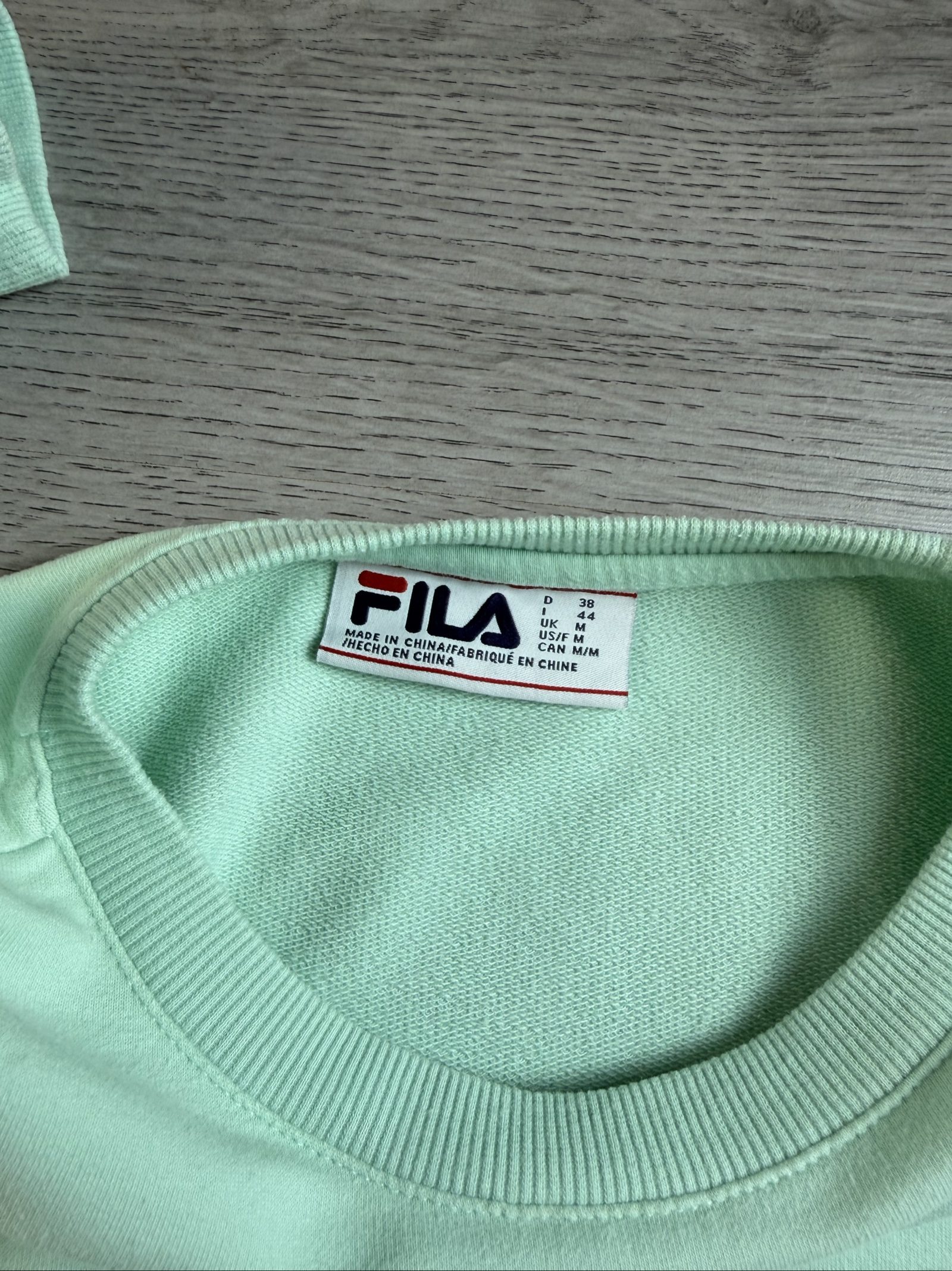 Fila Mint Green Crewneck Sweatshirt Large Cotton (01702) image 8
