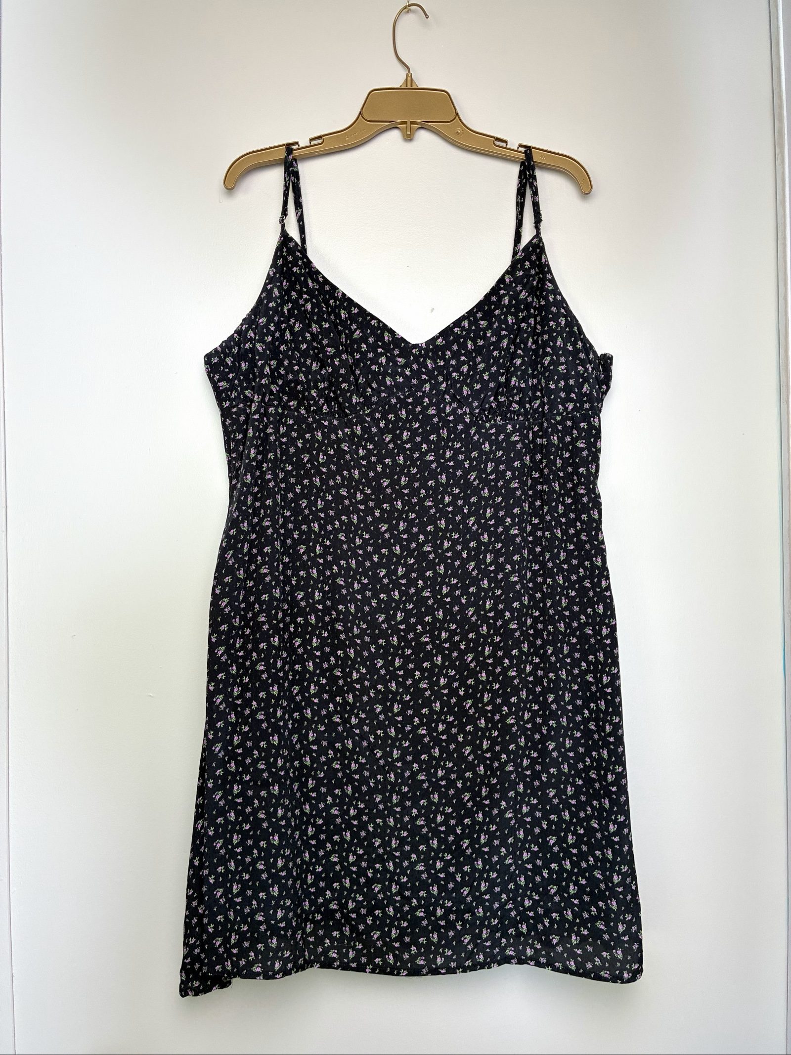 NWT Princess Polly Jaye Mini Dress Black Pink Floral Size 16 Curve