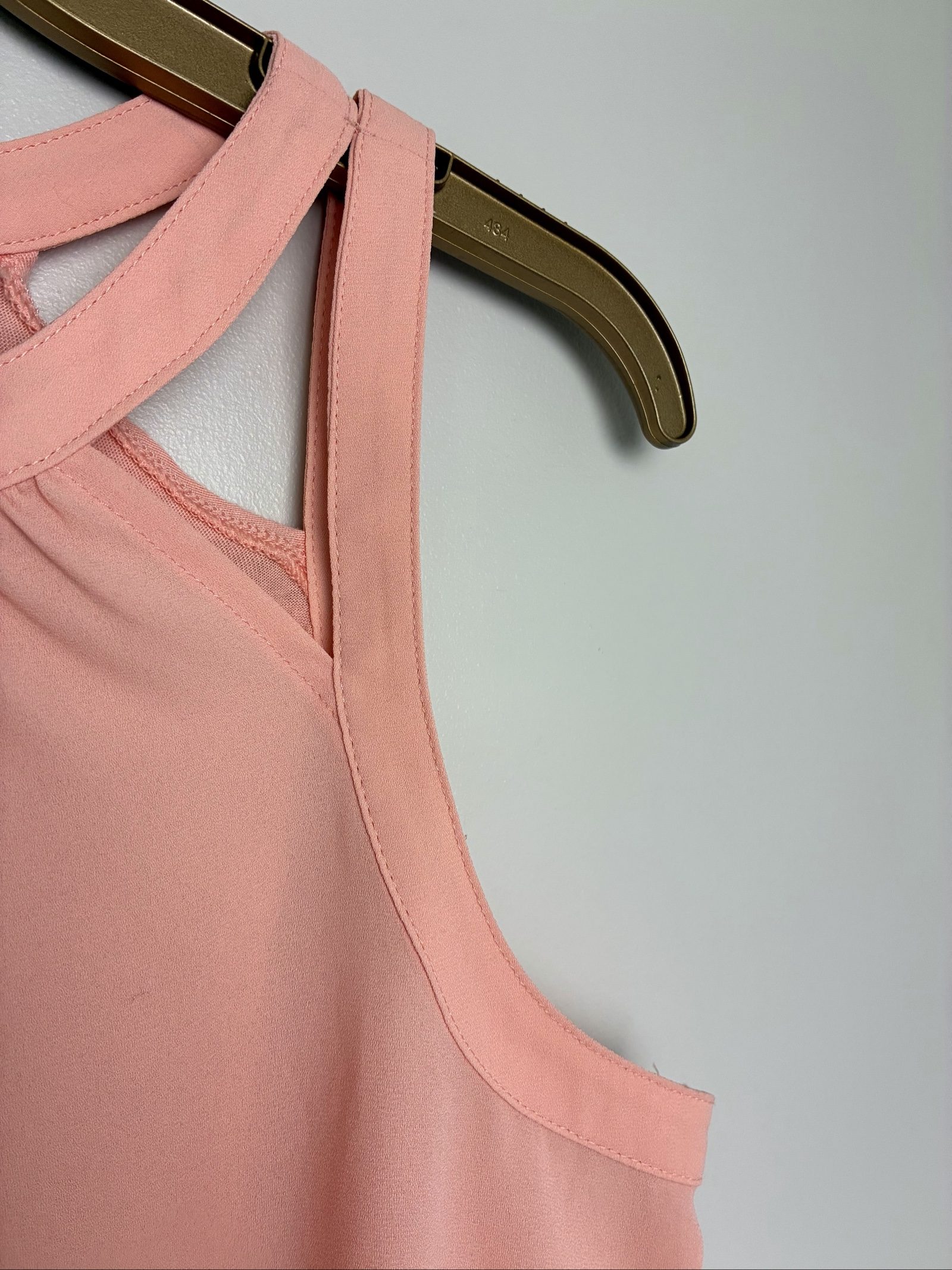 Express Peach Double Strap Sleeveless Blouse Top Size M image 3
