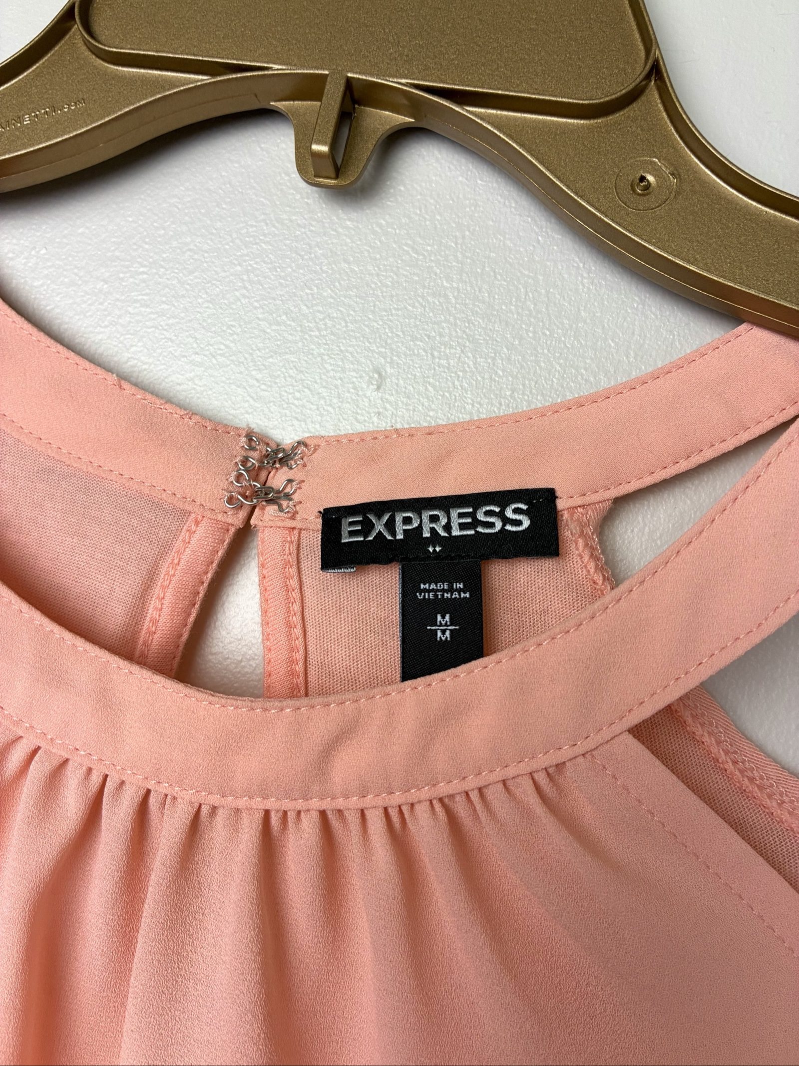 Express Peach Double Strap Sleeveless Blouse Top Size M image 4