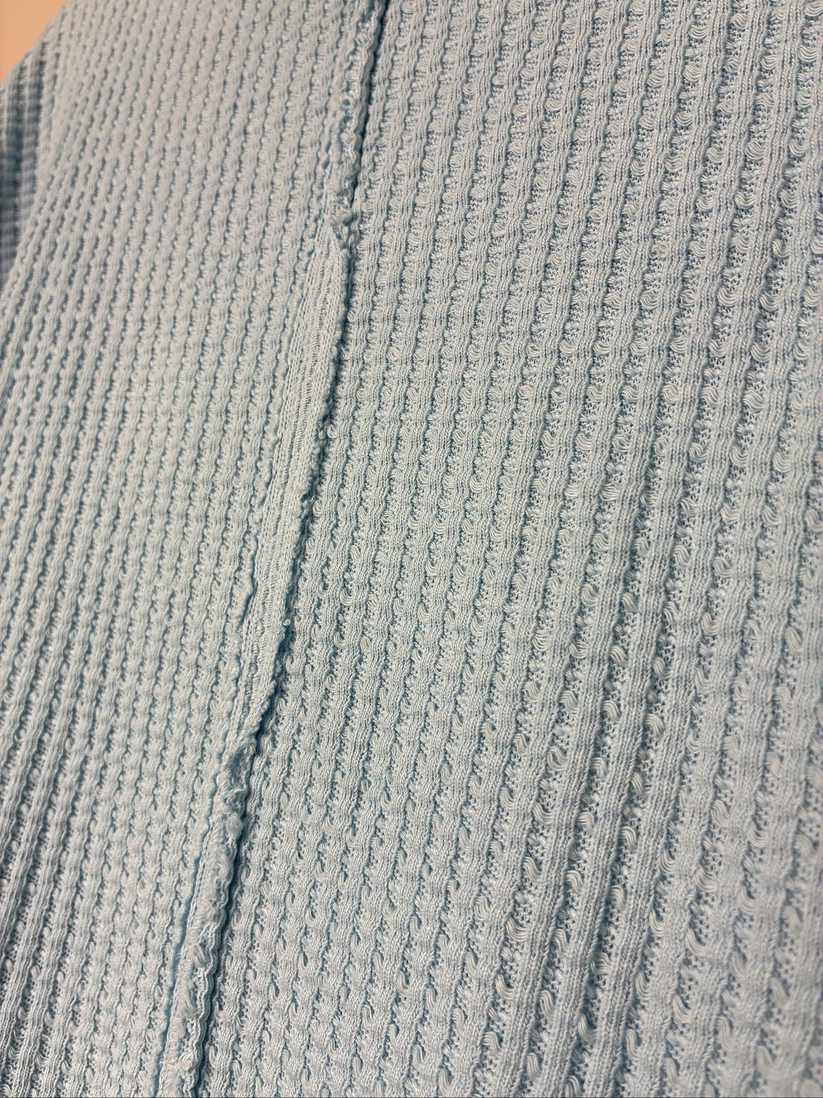 American Eagle Outfitters Waffle Knit Pullover Light Blue Size S image 2