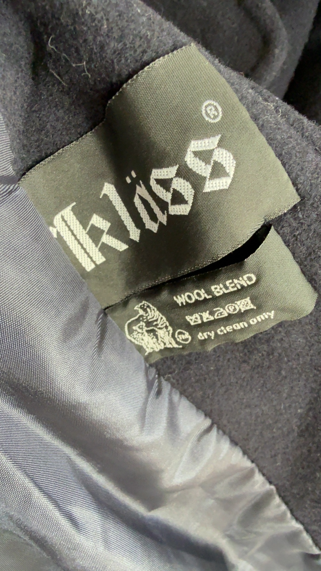 Klass Women's Navy Wool Blend Double Breasted Coat UK 16 Classic Chic image 8