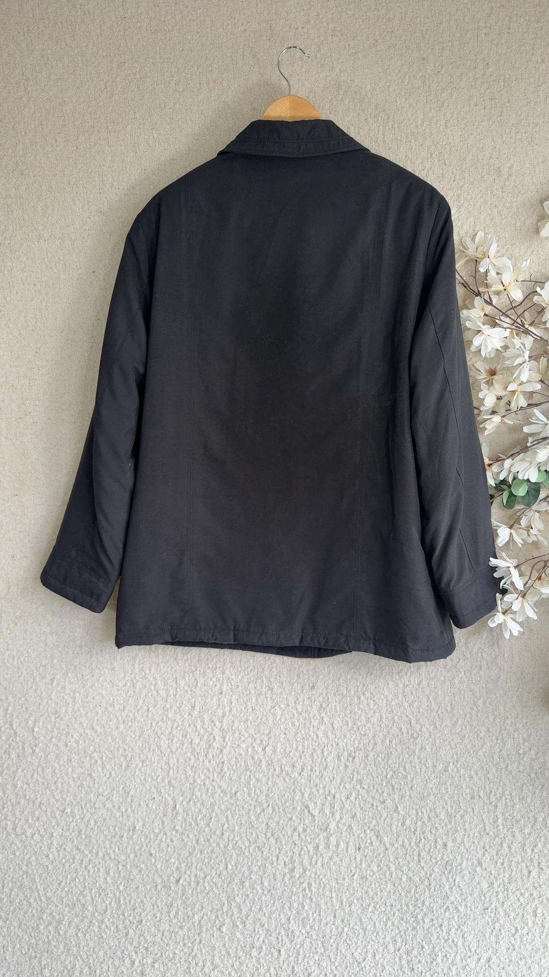 Cotswold Collections Black Polyester Overcoat UK 18 Classic Long Sleeve Jacket image 5