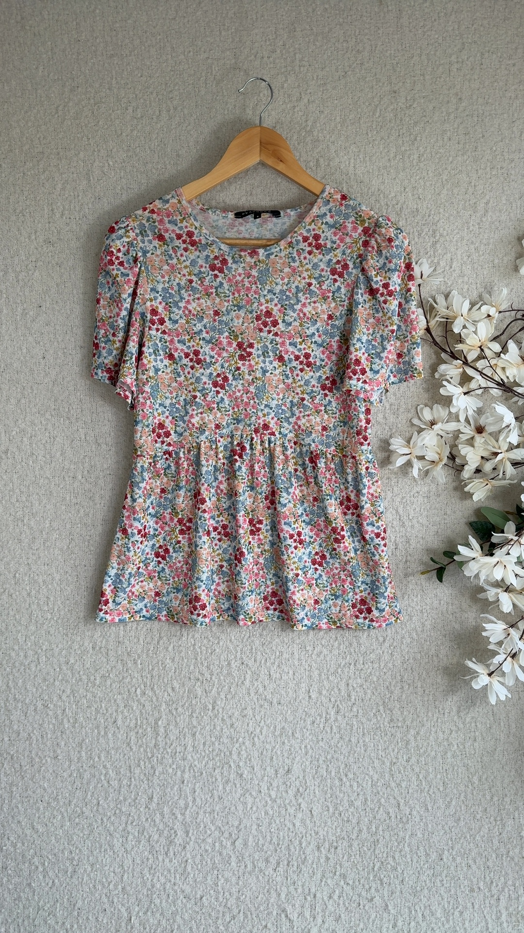 Peacocks Women's Multicolour Floral Print Polyester Dress UK 8