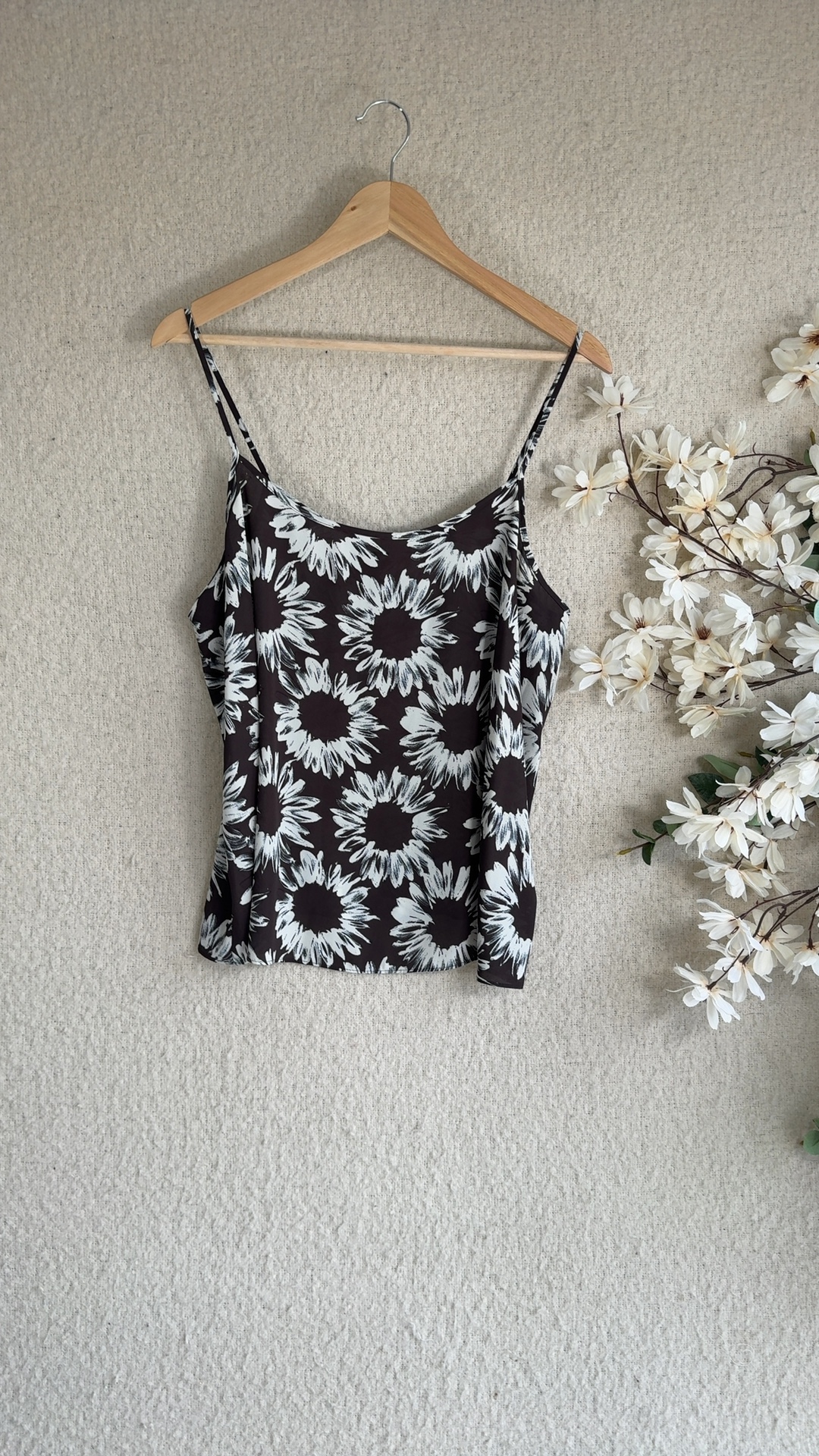 Papaya Black & White Floral Print Cami Top UK 18 Soft 100% Polyester image 5