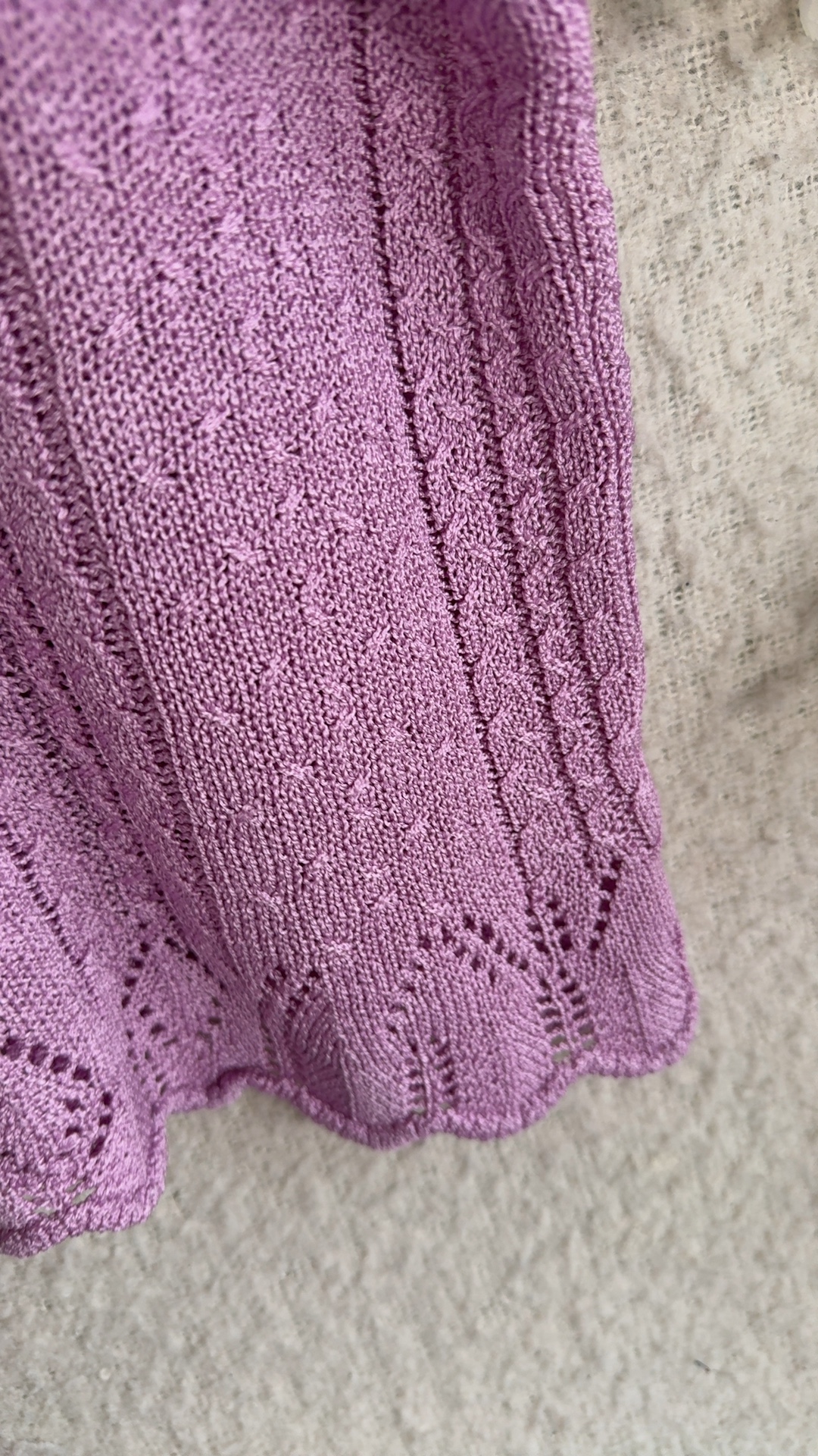 Bentex Mauve Pink Women's Knit Patterned Top UK 14-16 Acrylic Nylon image 2
