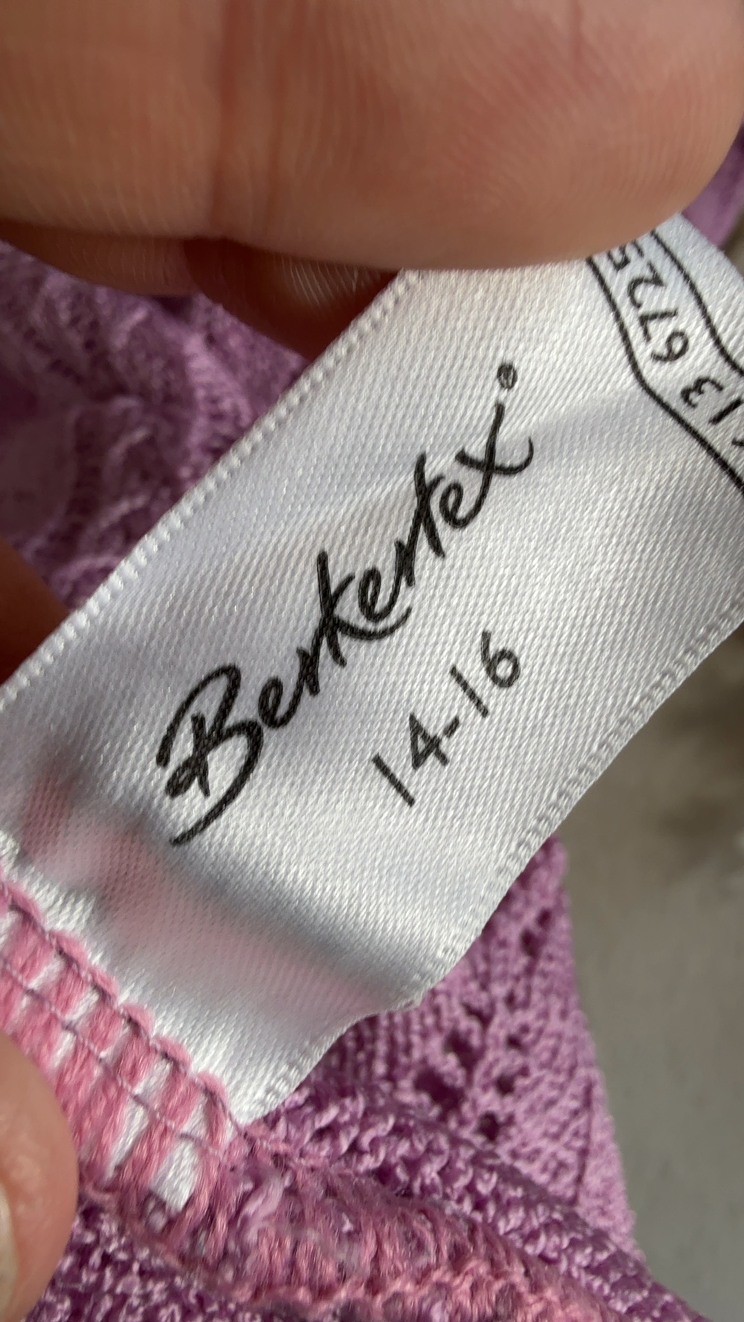 Bentex Mauve Pink Women's Knit Patterned Top UK 14-16 Acrylic Nylon image 4
