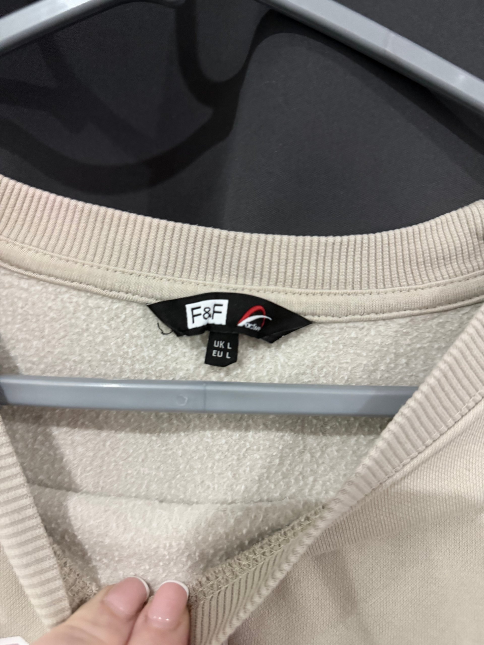 F&F Beige Portland Active Lifestyle Sweatshirt UK Large image 2