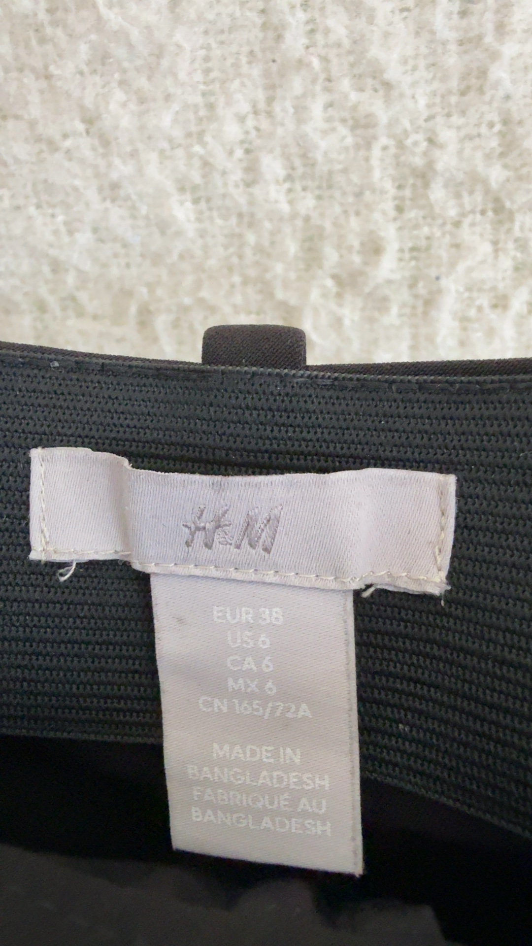 H&M Black Wide Leg Trousers UK 10 Classic Smart Casual image 2