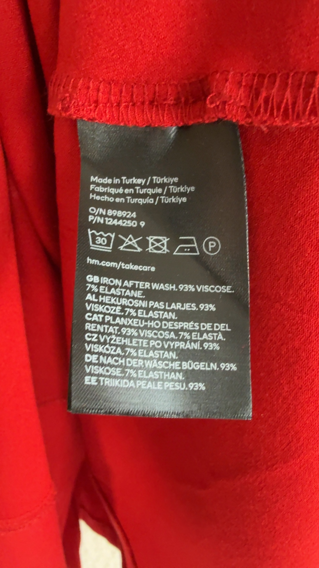 H&M Women's Red Stretch Viscose Elastane Sleeveless Top Medium UK 12 image 2