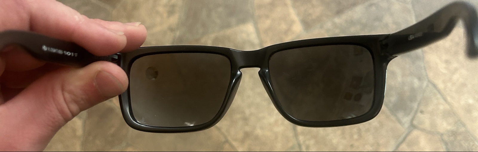 Oakley Black Holbrook Polarized Sunglasses 59mm USA Assembled image 2
