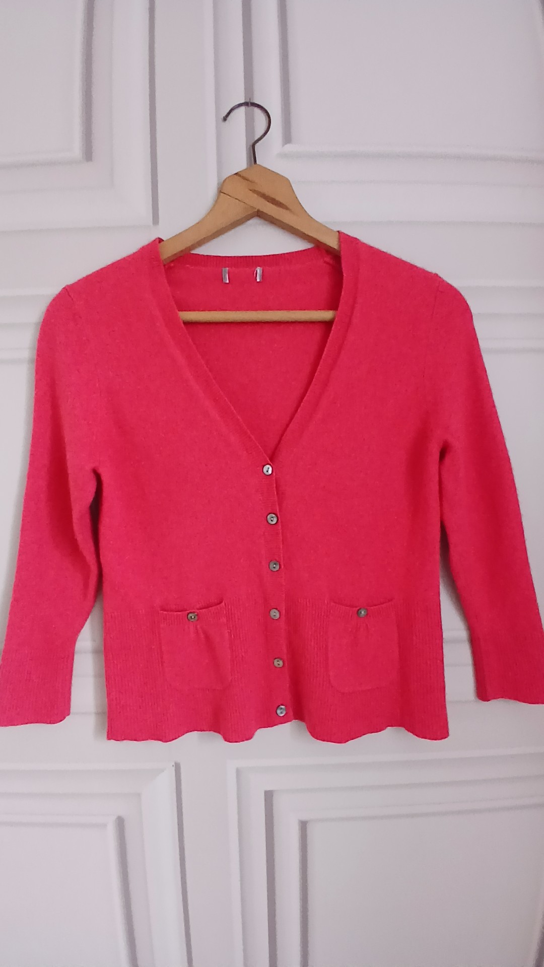 John Lewis Pink Cashmere Buttoned Cardigan