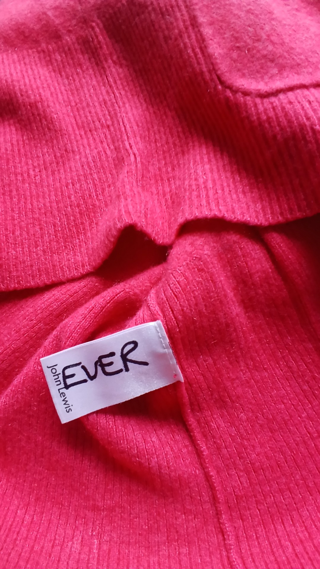 John Lewis Pink Cashmere Buttoned Cardigan image 4