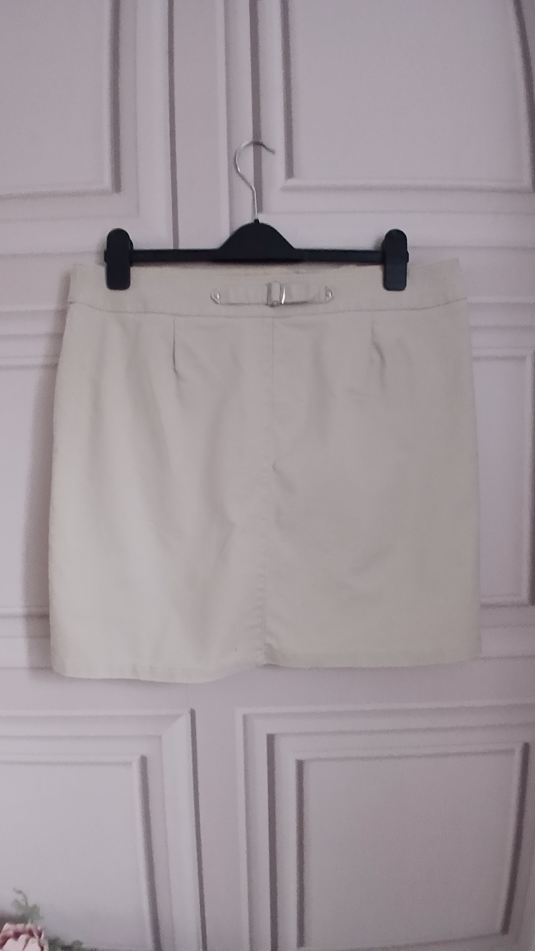 Marks & Spencer Beige Cotton Mini Skirt UK 16 image 3