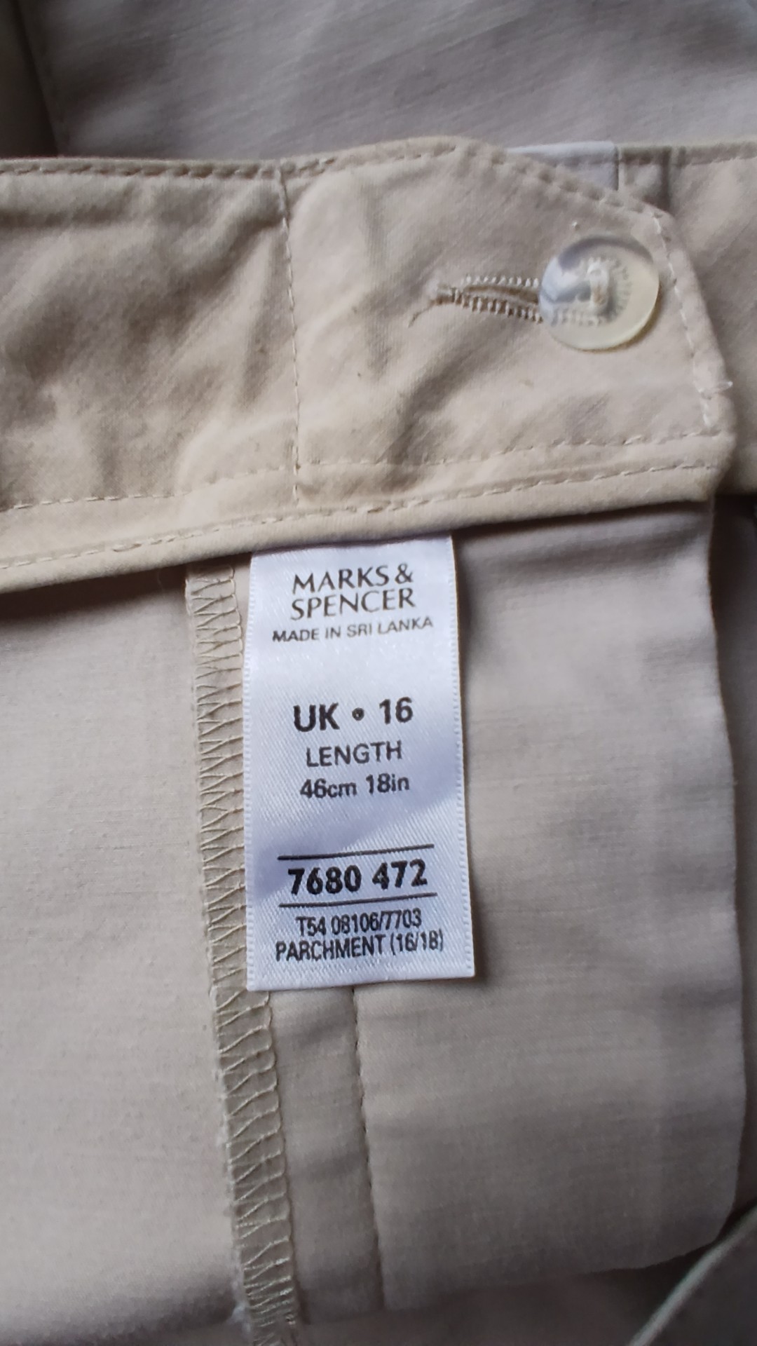 Marks & Spencer Beige Cotton Mini Skirt UK 16 image 5