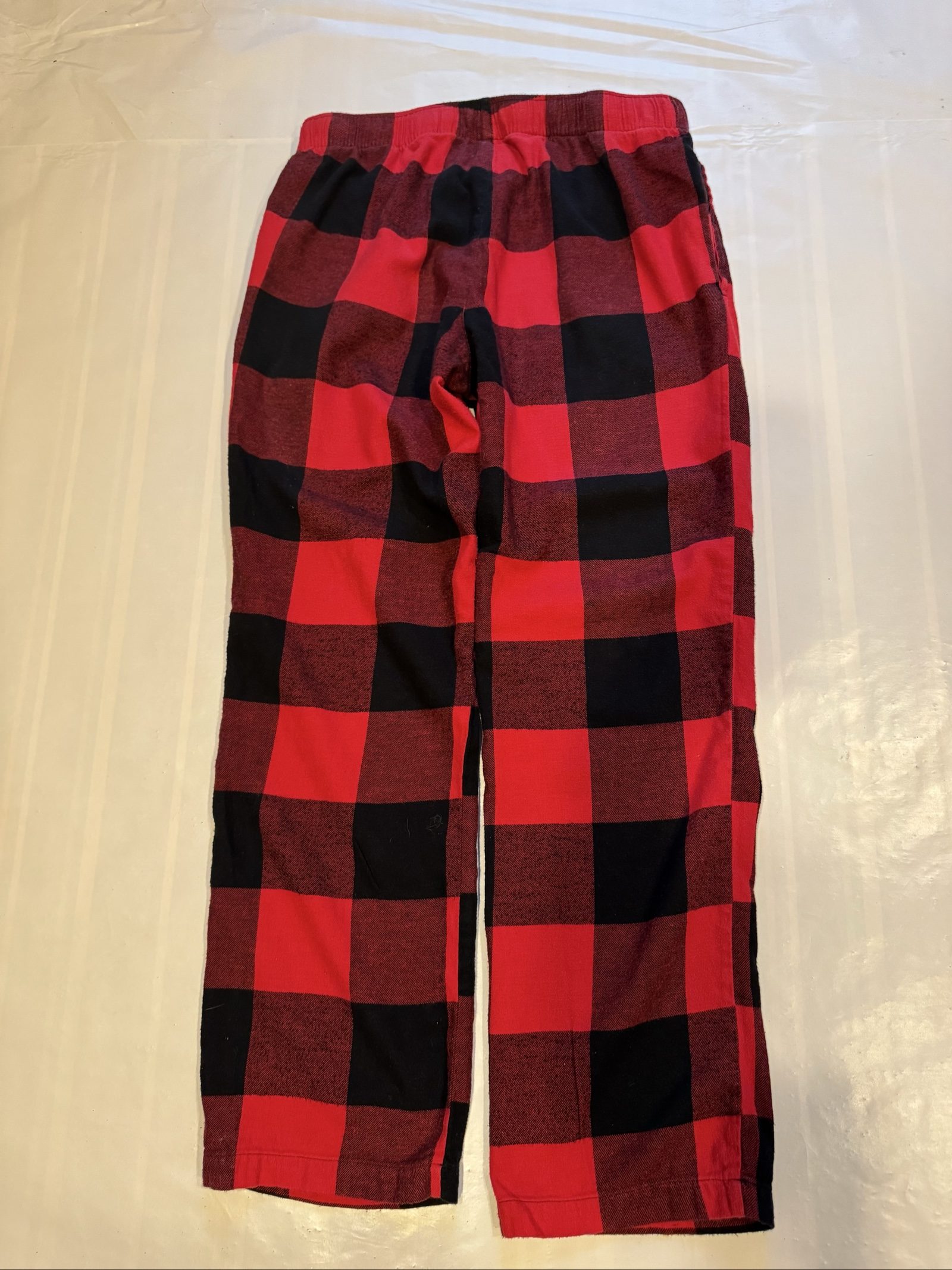 Hanes Men's Red & Black Plaid Flannel Lounge Pants Medium image 8