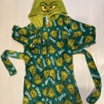 The Grinch Green & Blue Hooded Kids Robe One Size