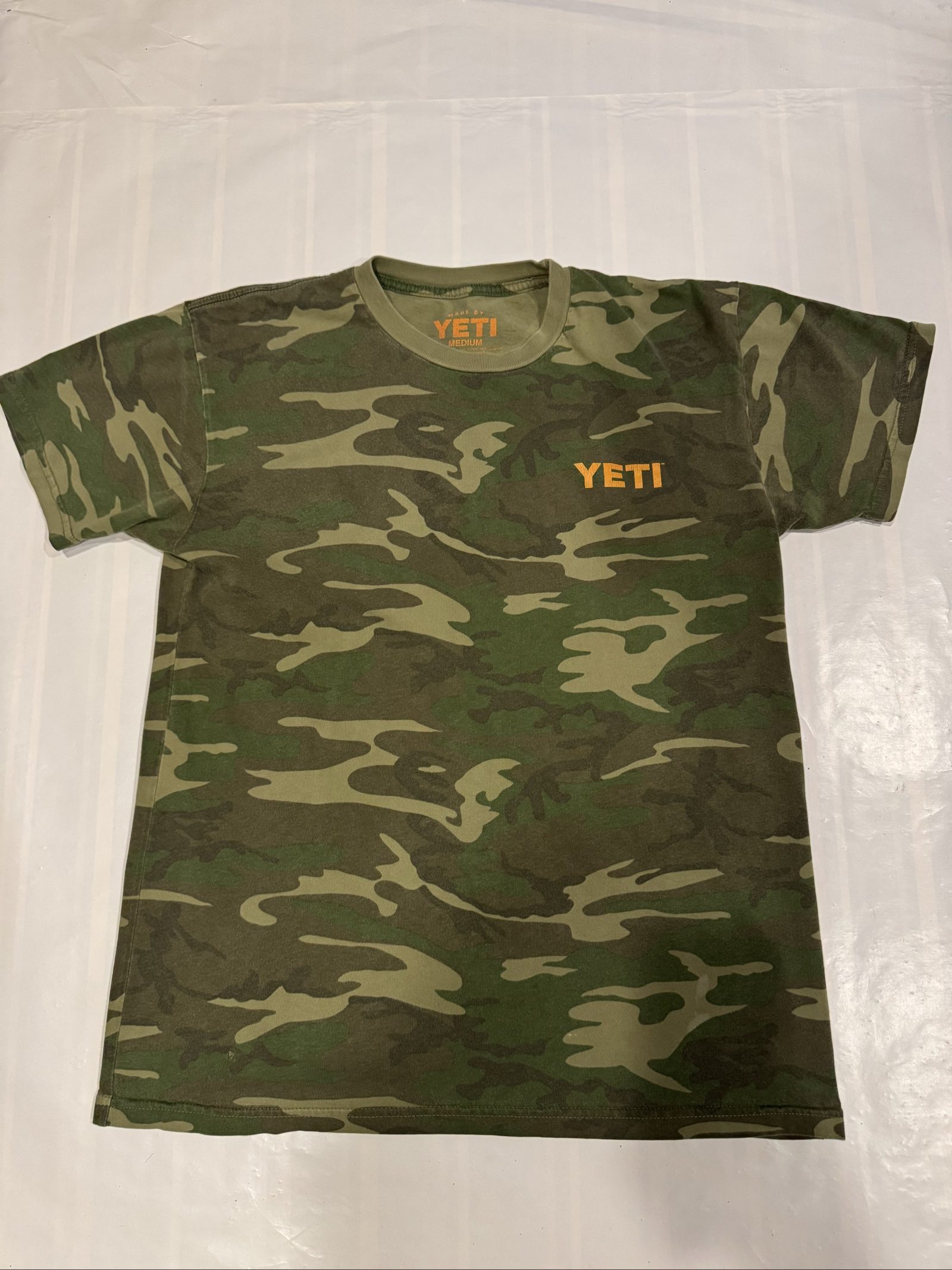 YETI Men's Medium Green Camouflage Cotton T-Shirt image 2
