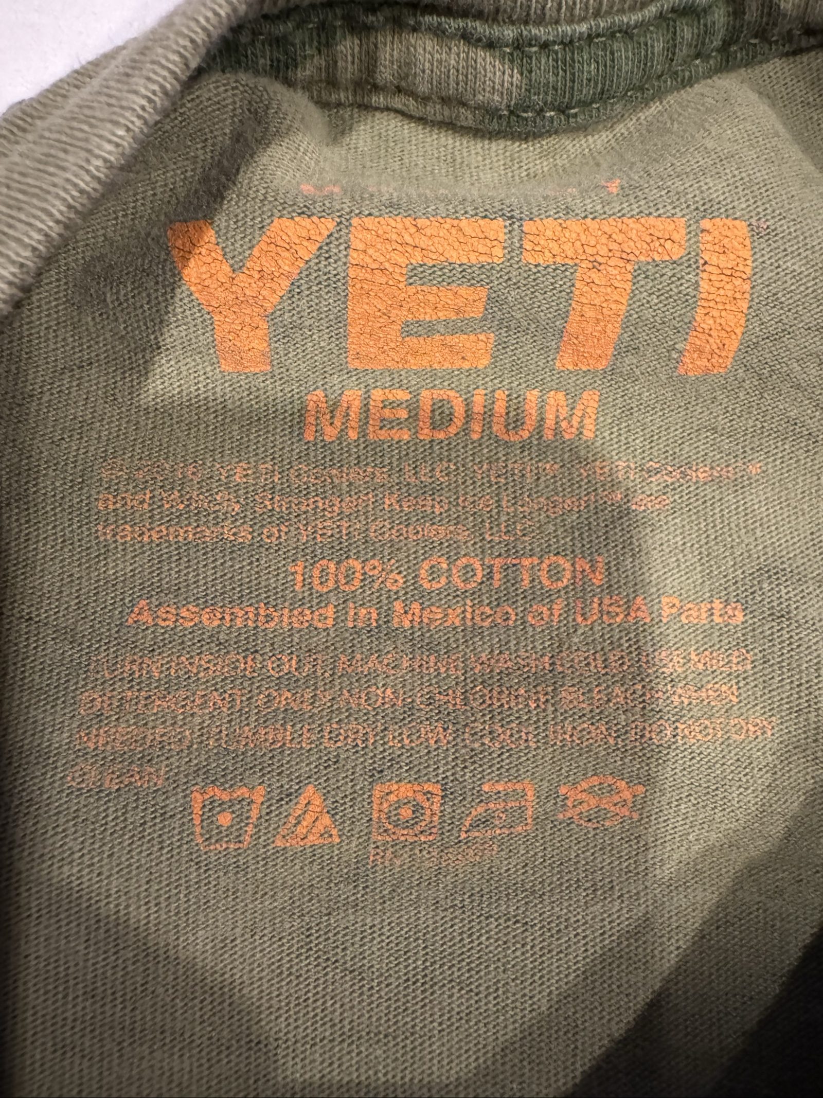 YETI Men's Medium Green Camouflage Cotton T-Shirt image 4