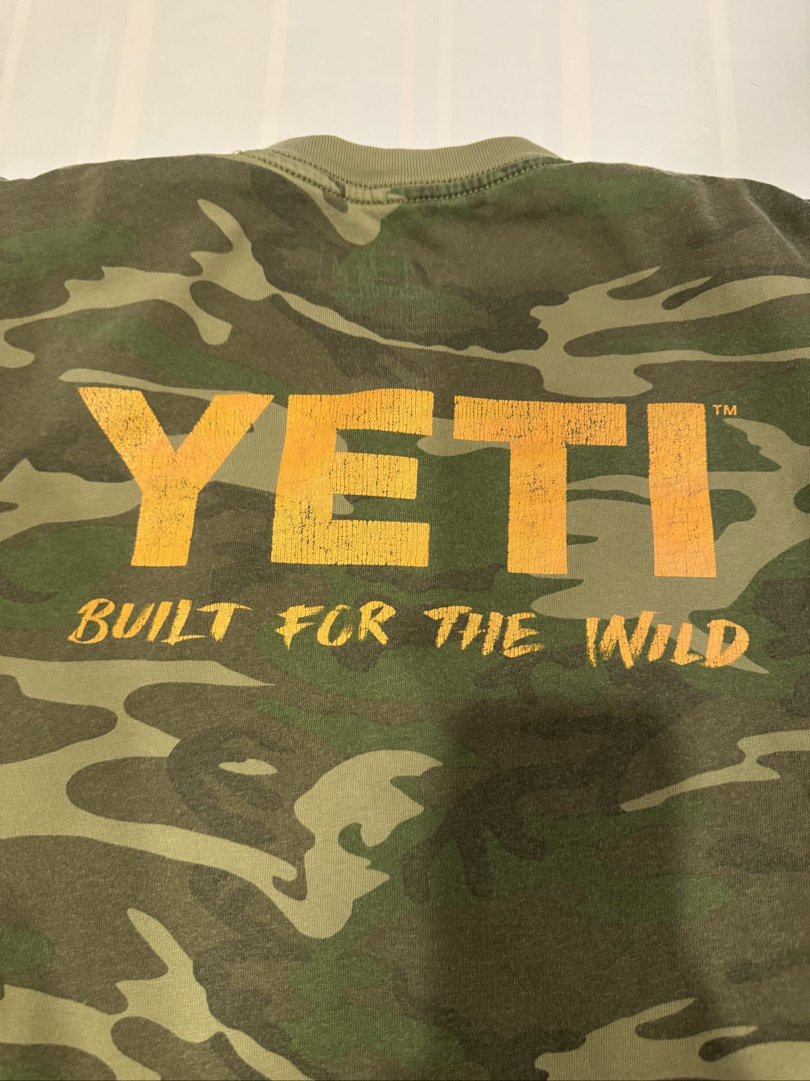 YETI Men's Medium Green Camouflage Cotton T-Shirt image 5