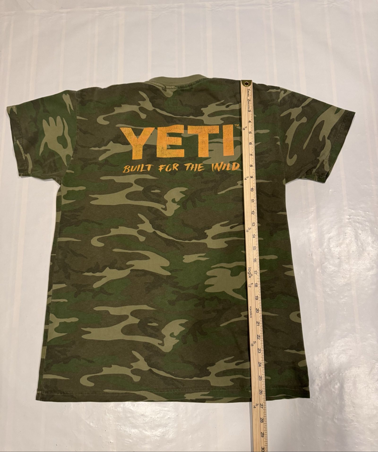 YETI Men's Medium Green Camouflage Cotton T-Shirt image 7