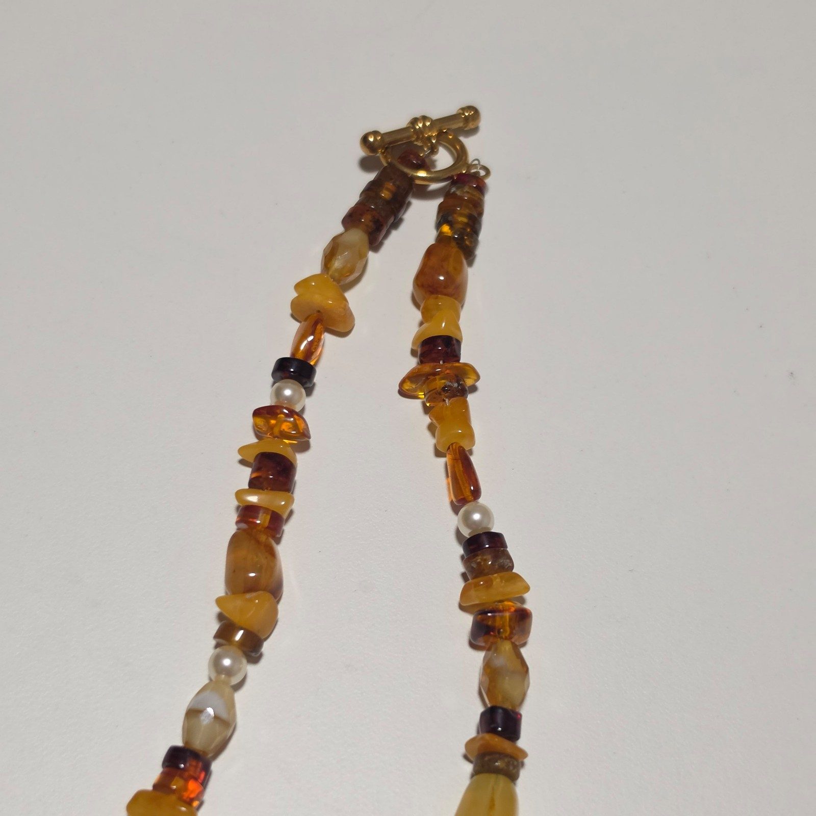 Amber & Pearl Bead Necklace.b6 image 3