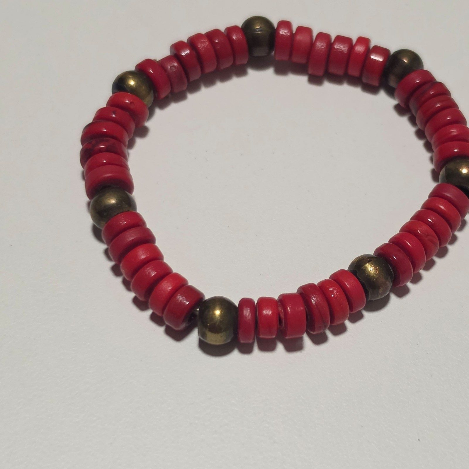 Vintage red coral bracelet. B6 image 2