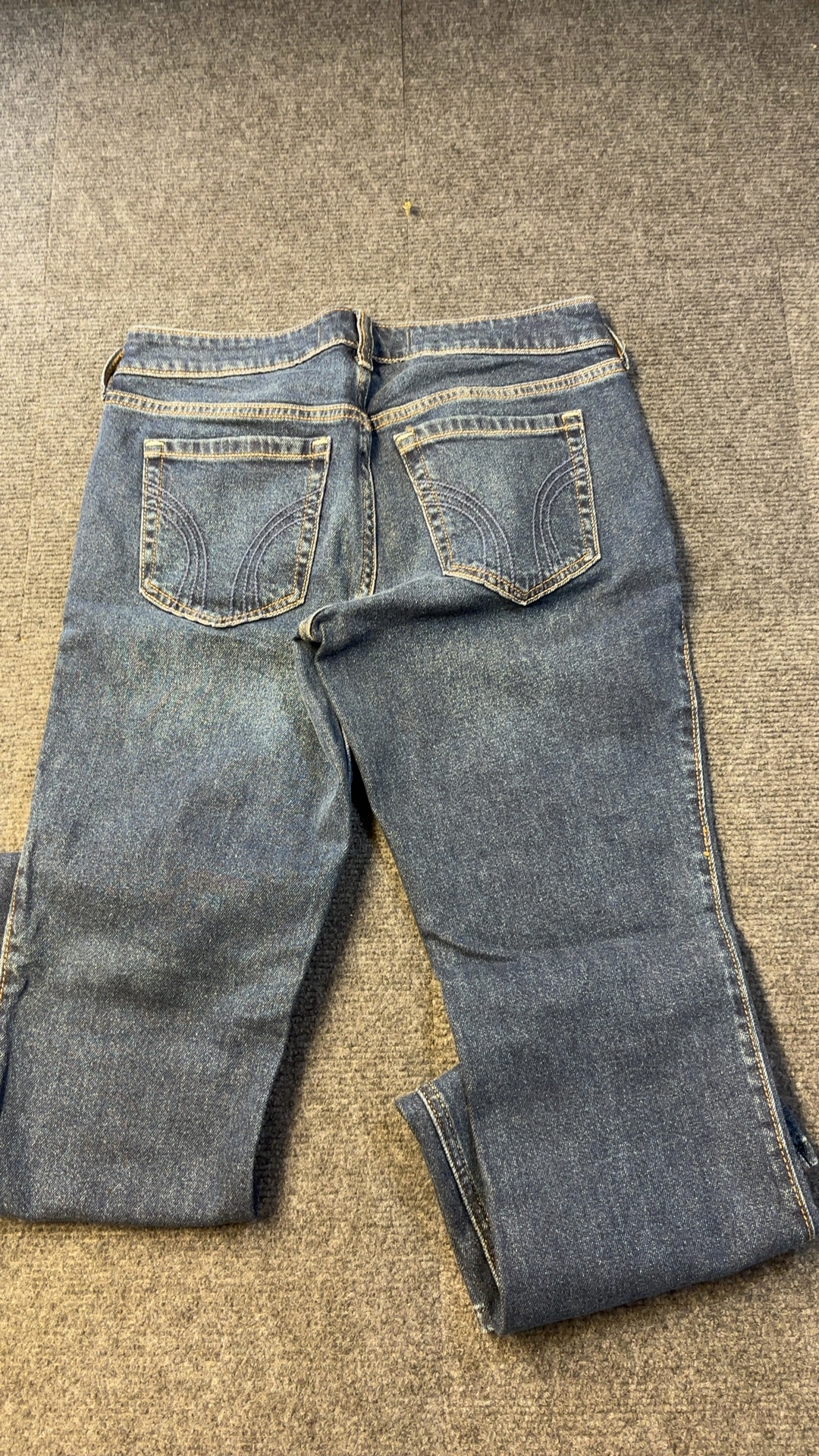 Hollister Blue Bootcut Low-Rise Jeans UK 8 W29 Long excellent condition image 2