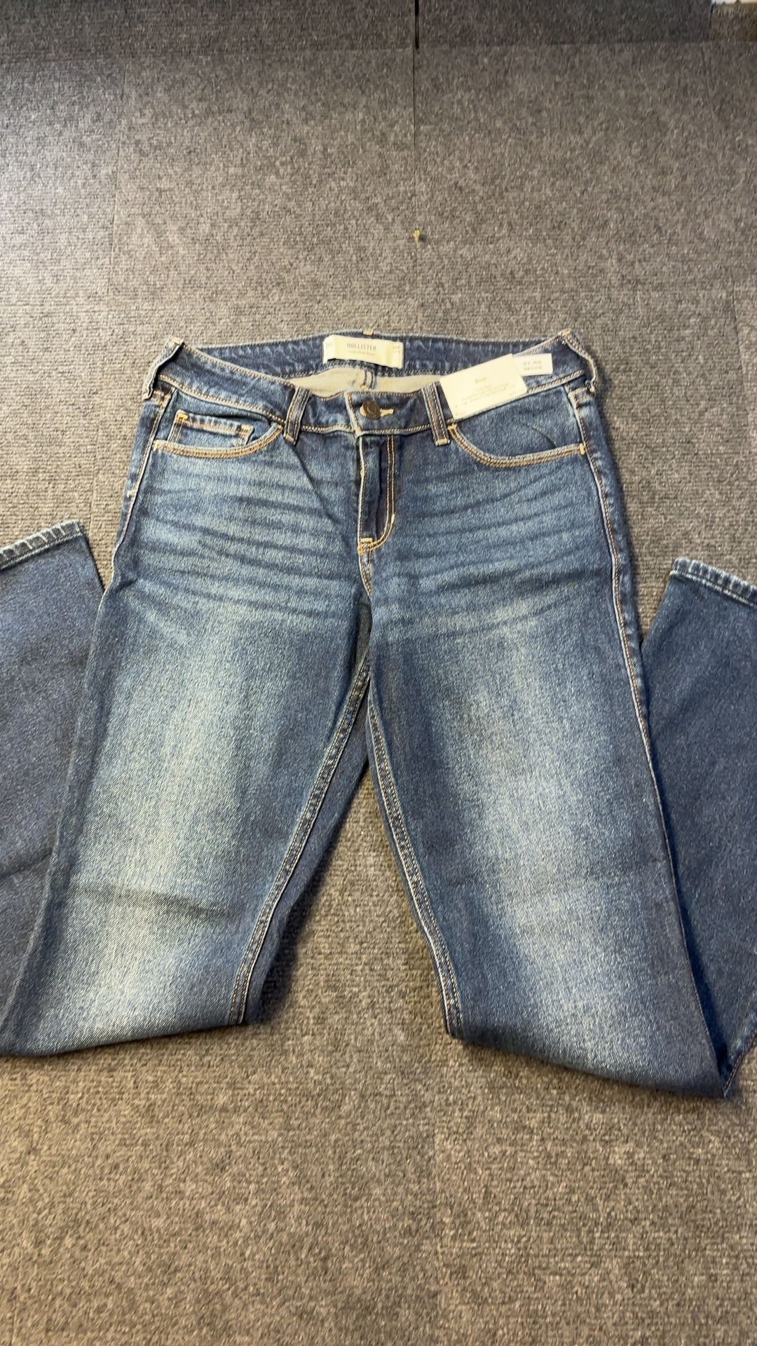 Hollister Blue Bootcut Low-Rise Jeans UK 8 W29 Long excellent condition