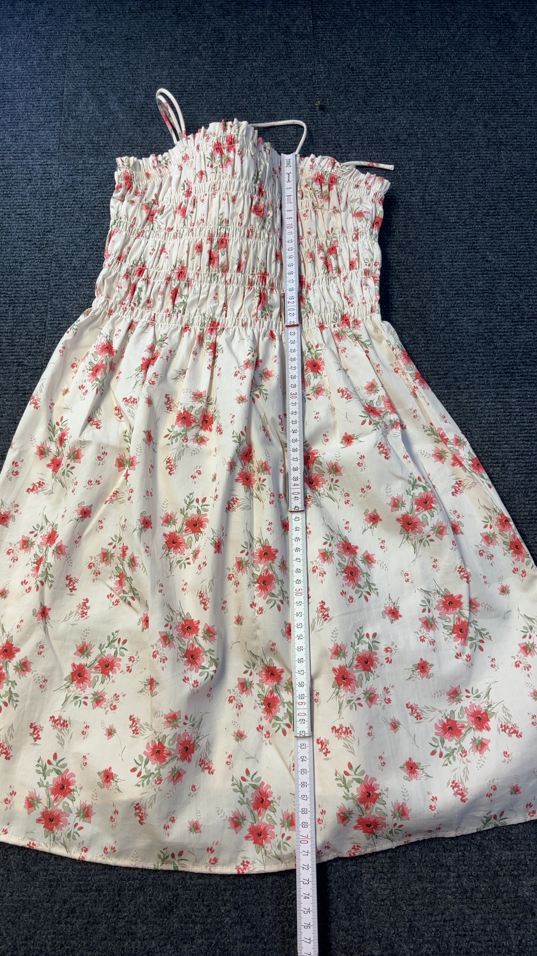 H&M Divided Women's White & Pink Floral Cotton Dress Small excellent condition image 4
