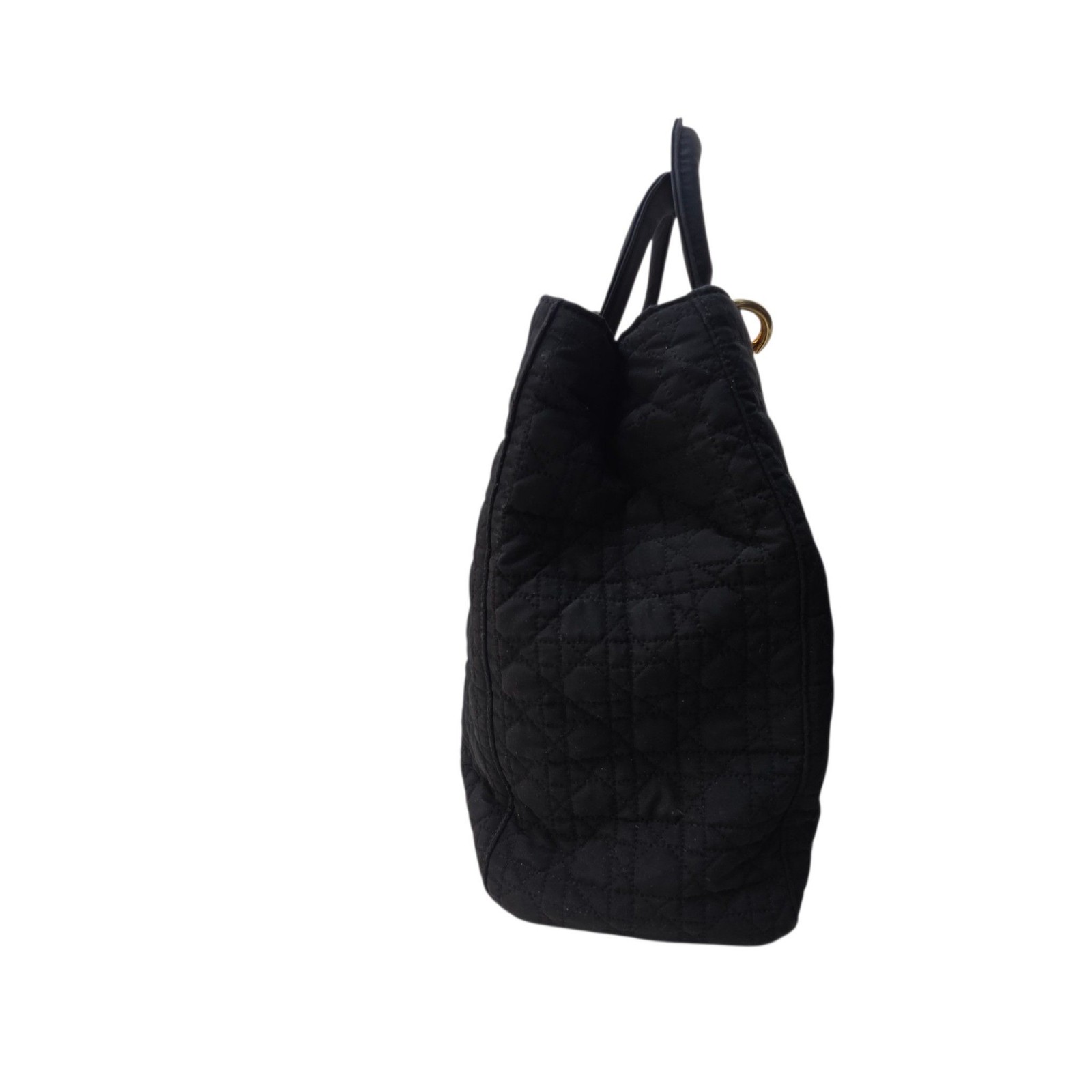 Christian Dior Black Quilted Nylon Tote Bag Medium image 7