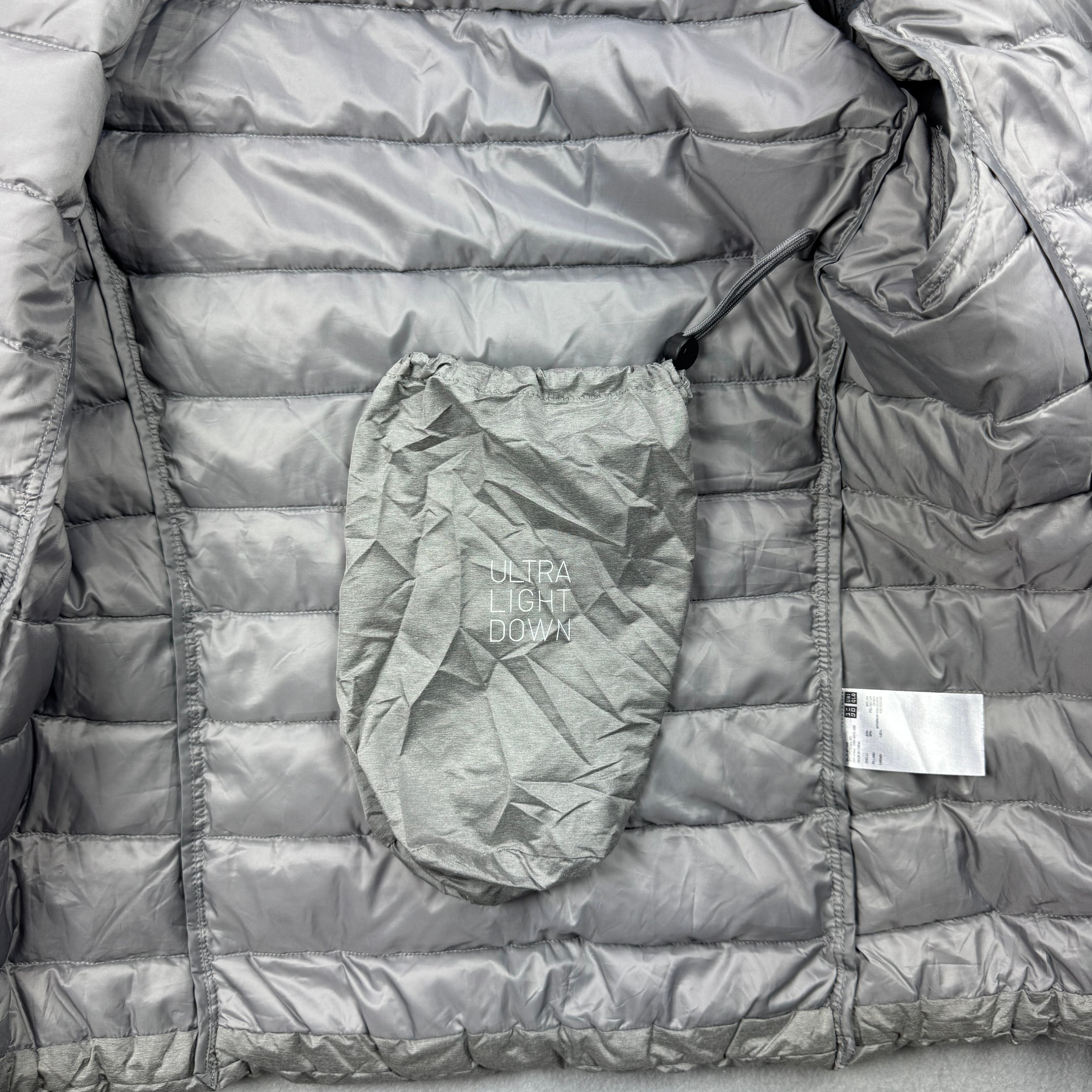 Women`s Uniqlo Grey Packable Down Jacket Lightweight Warm Size XS image 8