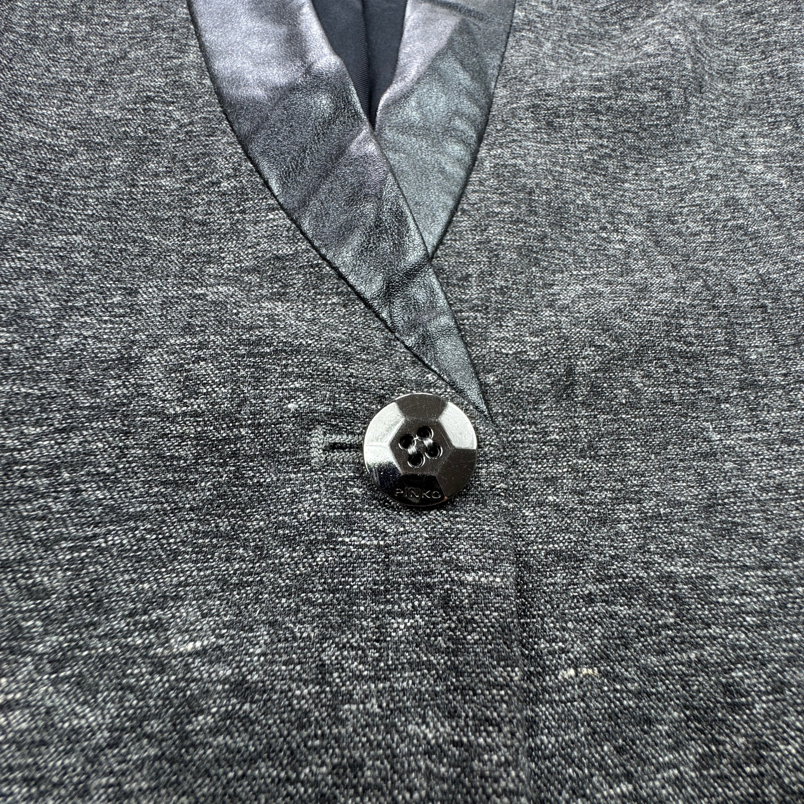 Pinko Grey Blazer with Satin Lapels Women`s Size 36 / M image 5