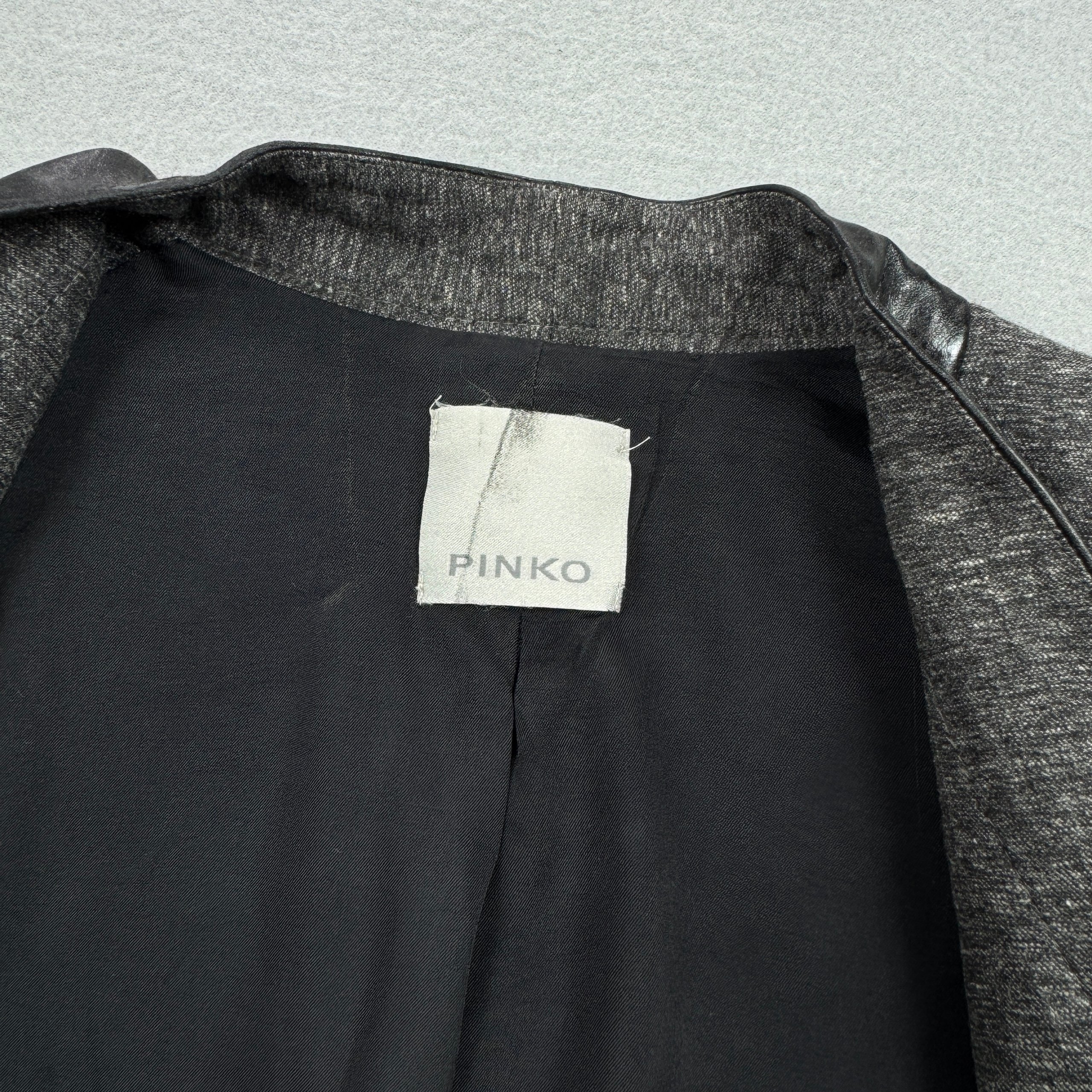 Pinko Grey Blazer with Satin Lapels Women`s Size 36 / M image 7