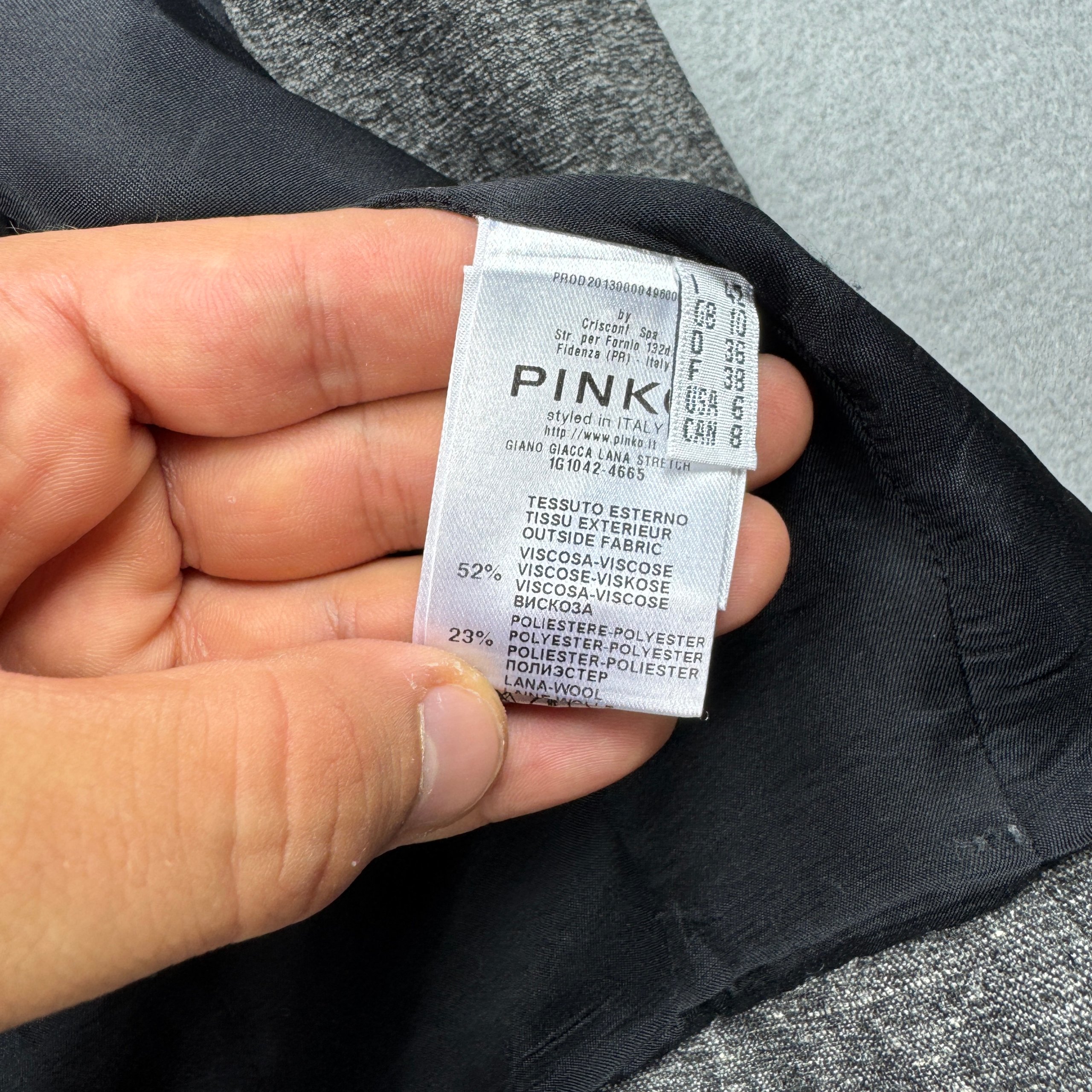 Pinko Grey Blazer with Satin Lapels Women`s Size 36 / M image 9