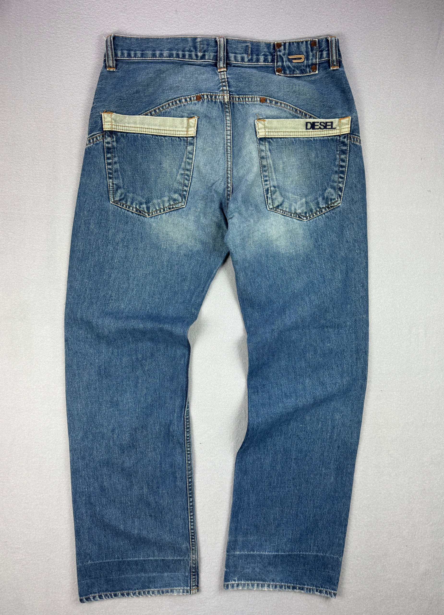 Vintage Diesel Blue Denim Straight Fit Jeans Men's Size 33