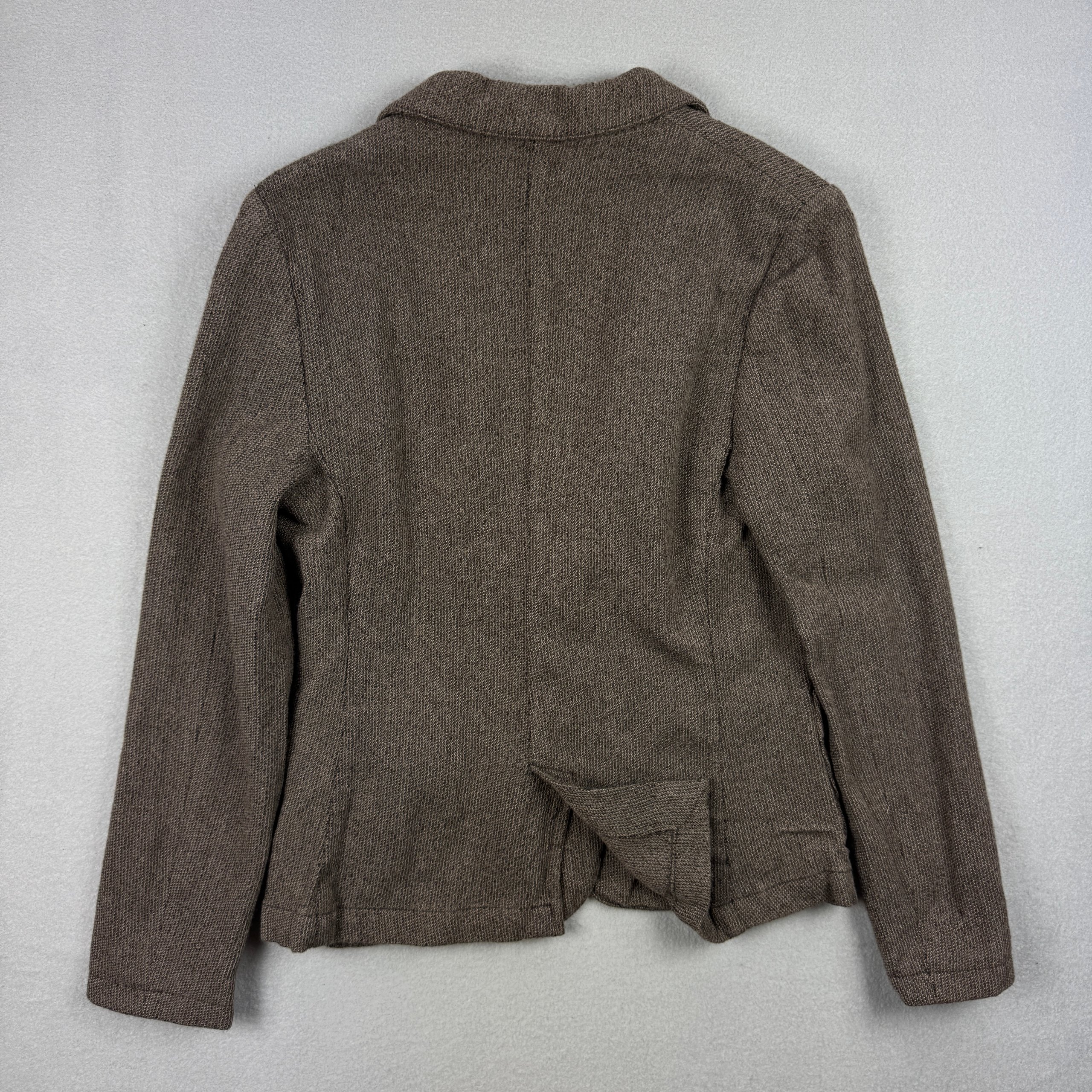 Women`s Eleventy First Class Brown Knit Wool / Nylon Blazer Size 46 / S-M image 2