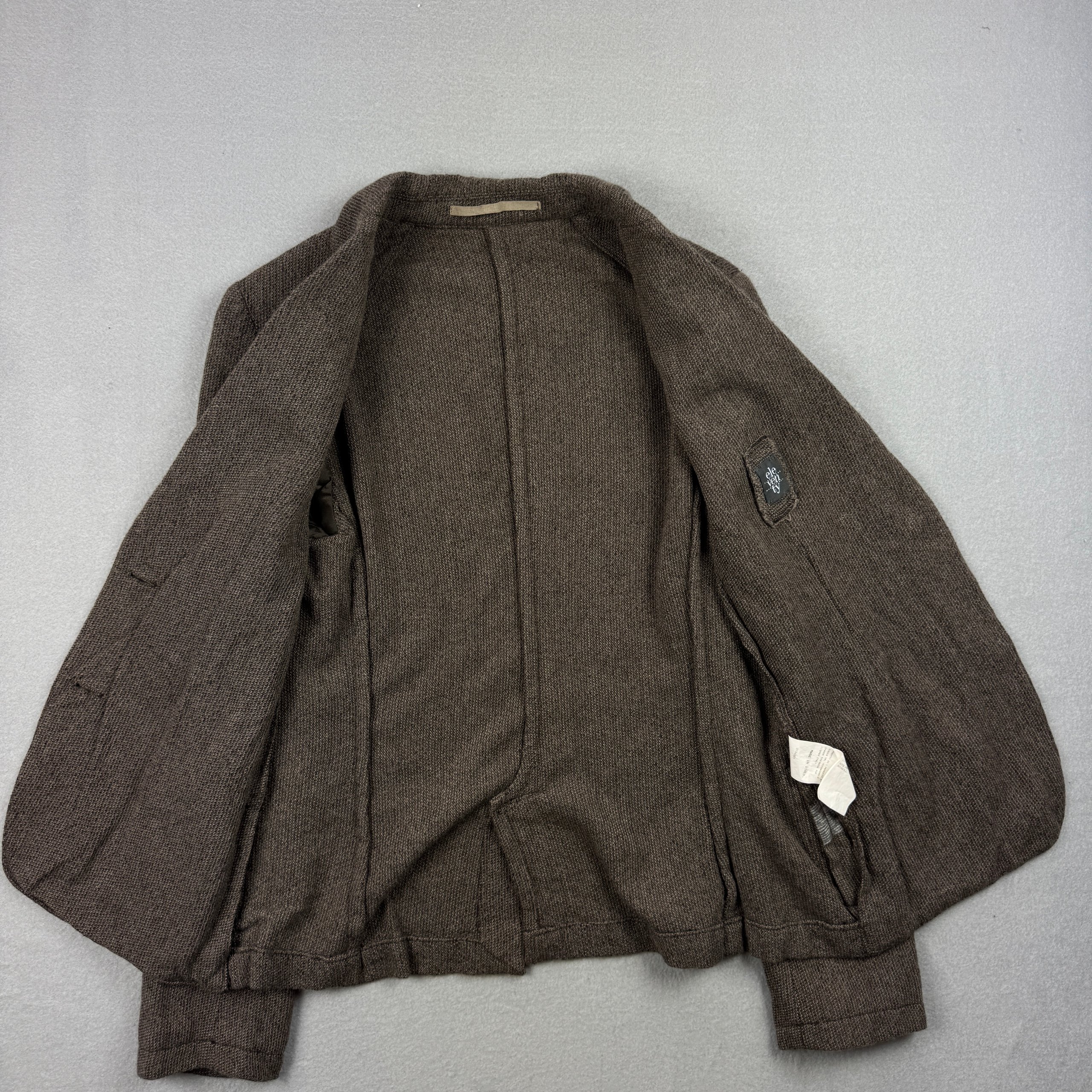 Women`s Eleventy First Class Brown Knit Wool / Nylon Blazer Size 46 / S-M image 5