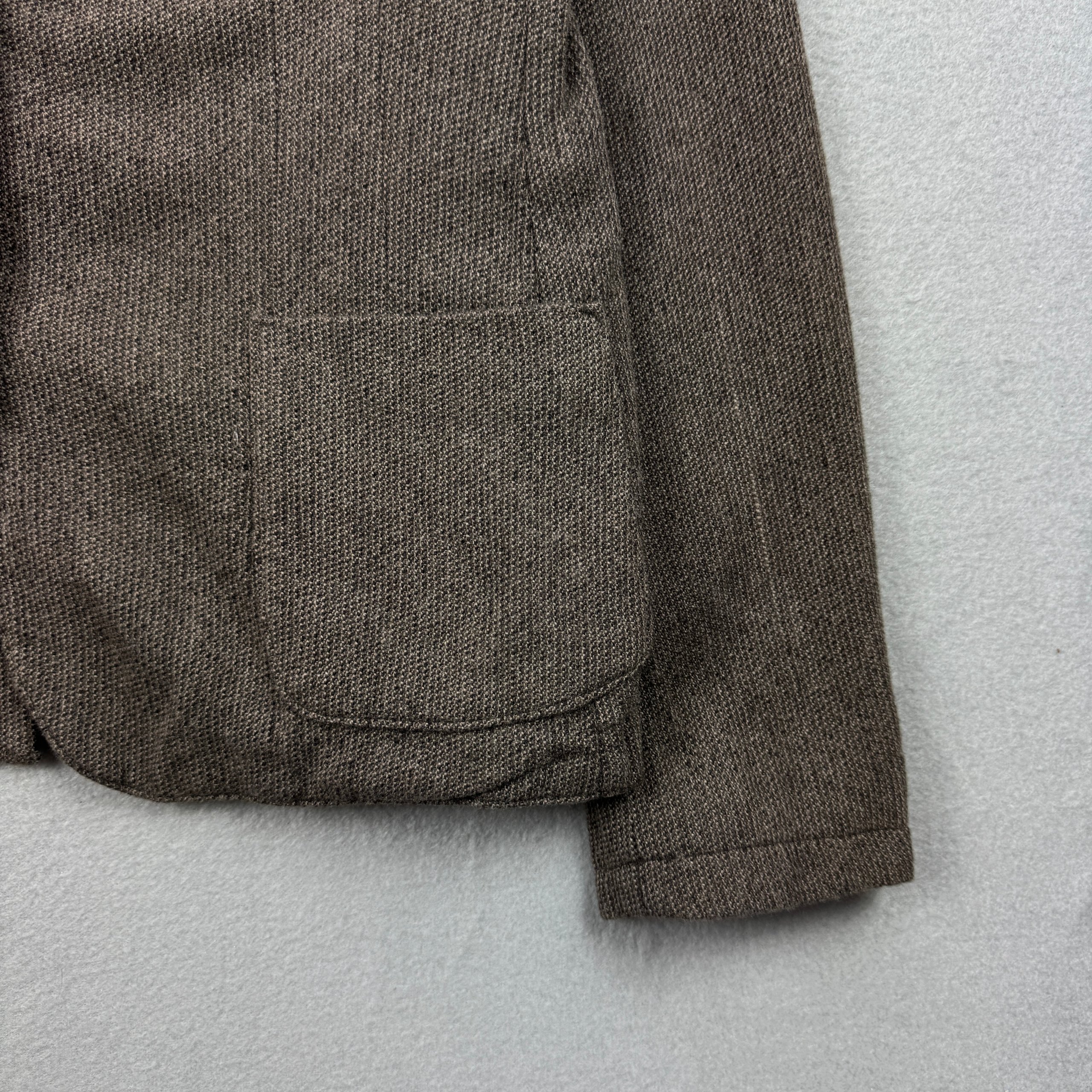 Women`s Eleventy First Class Brown Knit Wool / Nylon Blazer Size 46 / S-M image 6