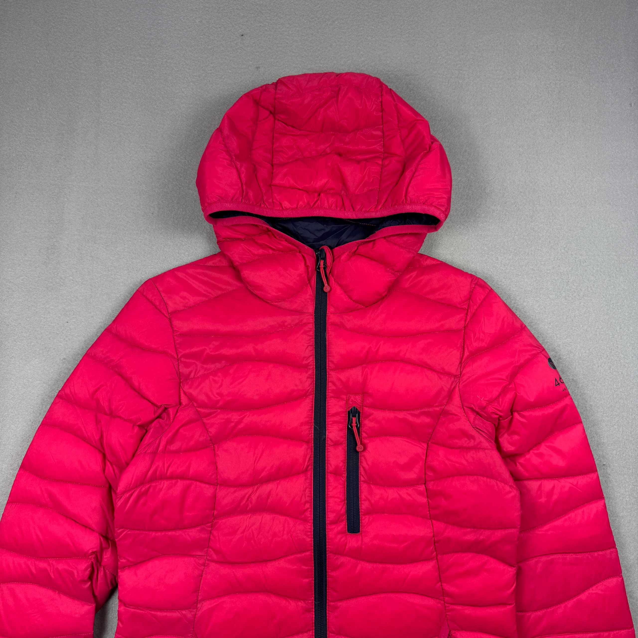 46 Nord Pink Hooded Lightweight Puffer Jacket Women`s Size 36 / S image 4