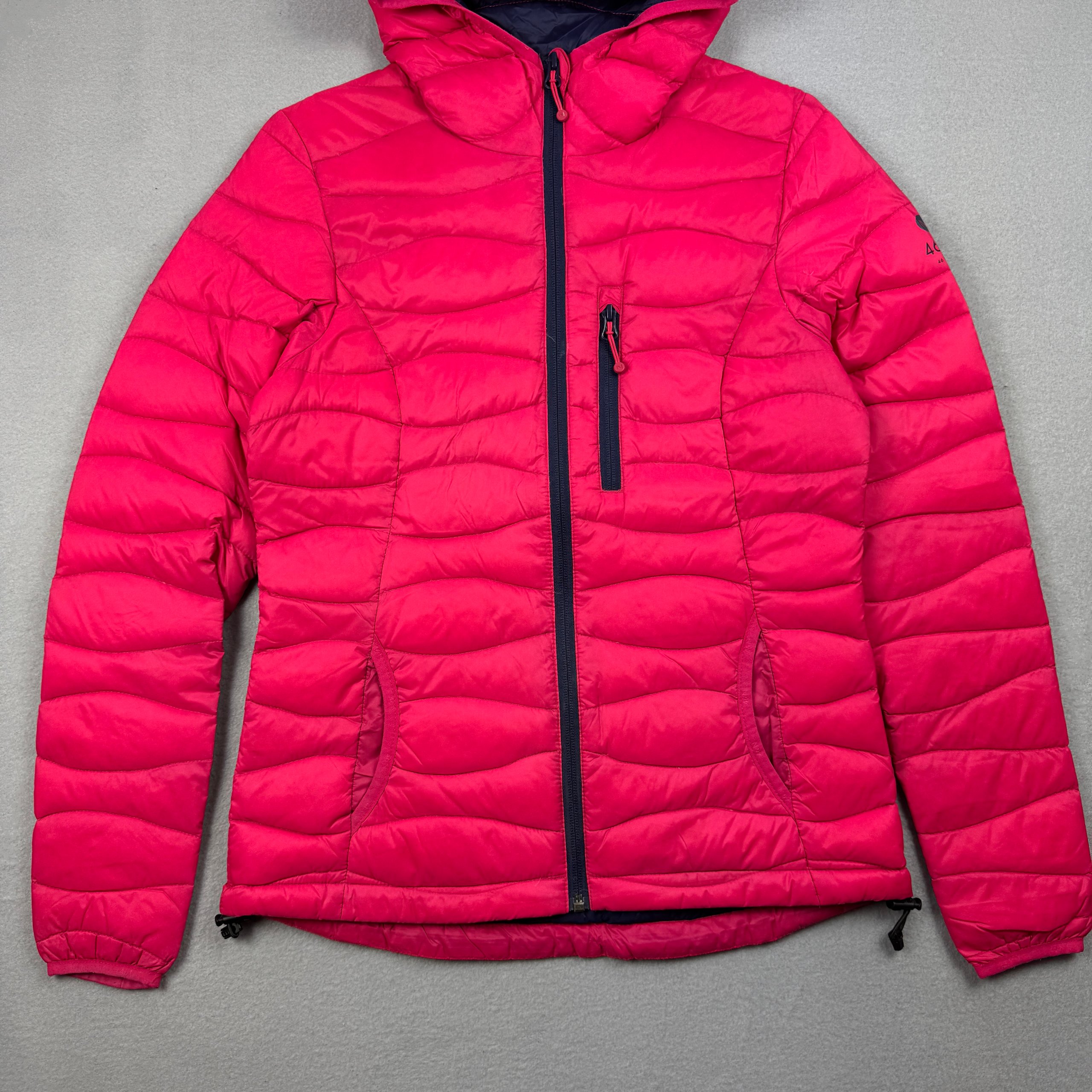 46 Nord Pink Hooded Lightweight Puffer Jacket Women`s Size 36 / S image 5