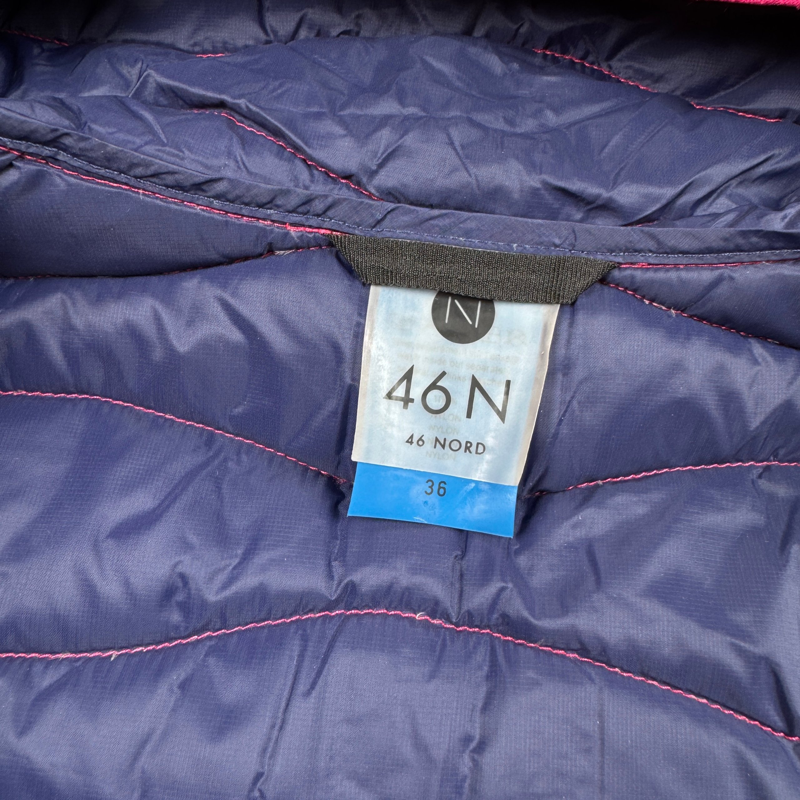46 Nord Pink Hooded Lightweight Puffer Jacket Women`s Size 36 / S image 8