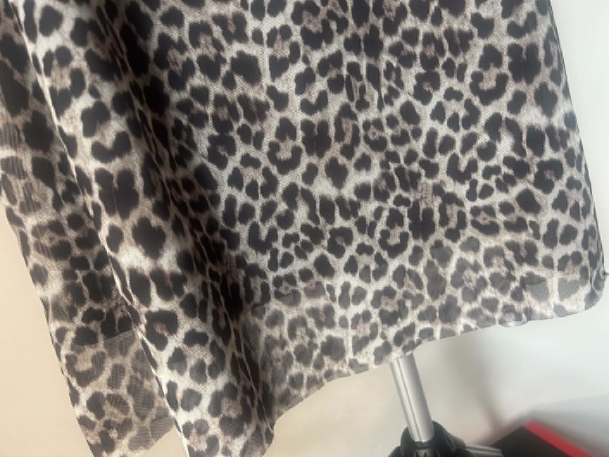 Women's Leopard Print double layer chiffon mesh Slip maxi skirt 17" waist image 3